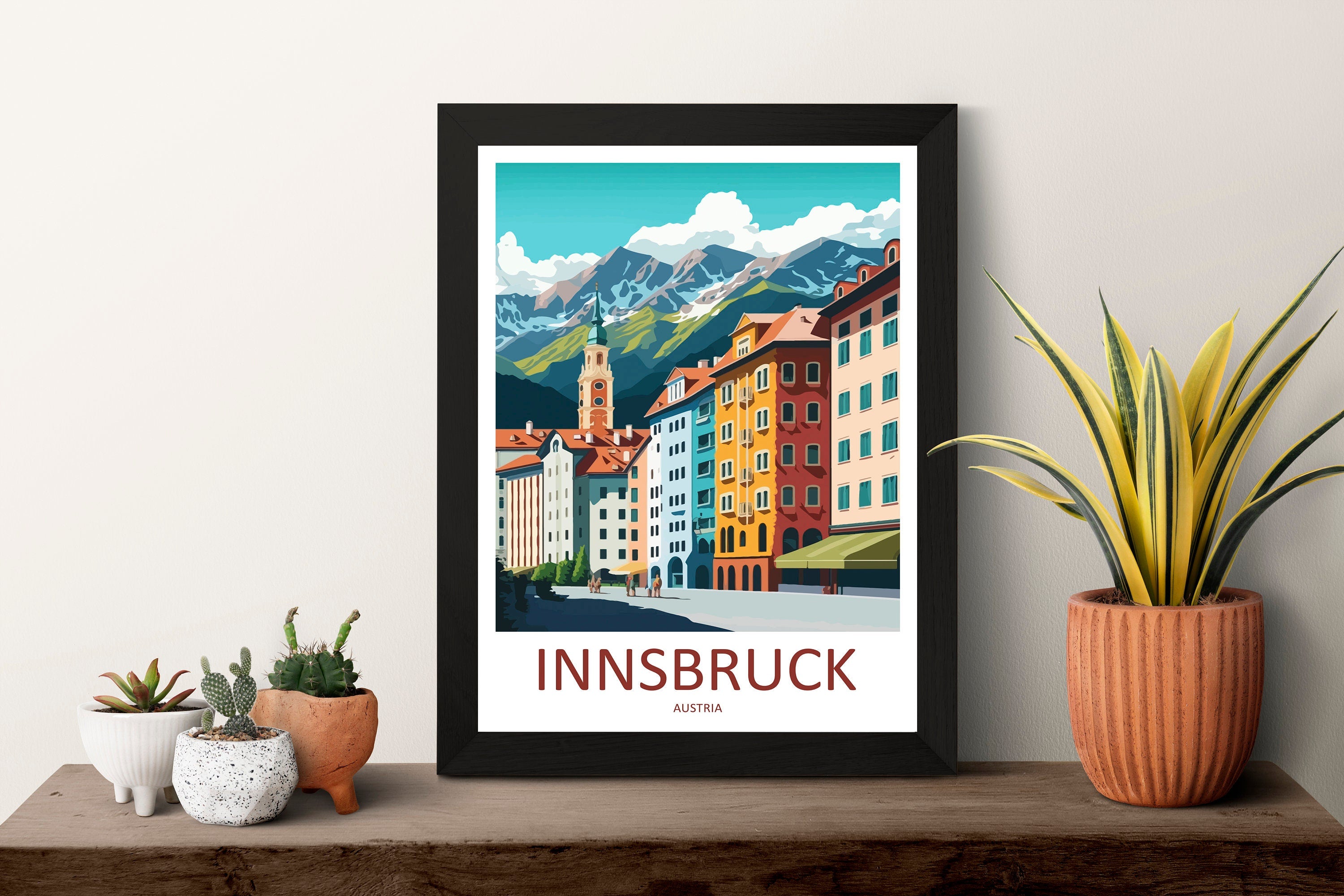 Innsbruck Print Innsbruck Home Decor Landscape Art Print Innsbruck Wall Art for Austria Enthusiast Gift Wall Hanging Innsbruck Austria Print