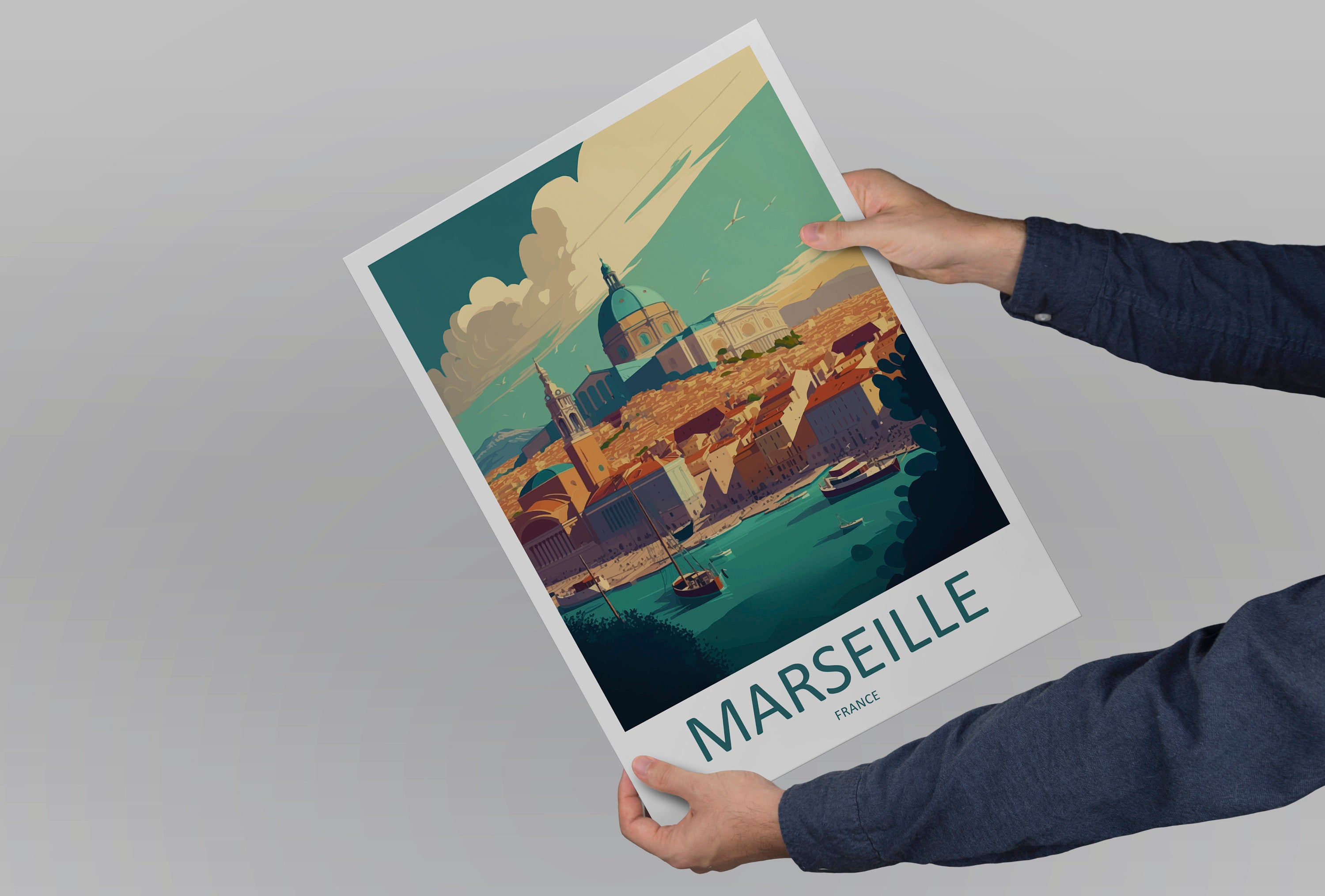 Marseille Print Marseille Home Decor Cityscape Art Print Marseille Wall Art for Travel Enthusiast Gift Wall Hanging Marseille France Poster