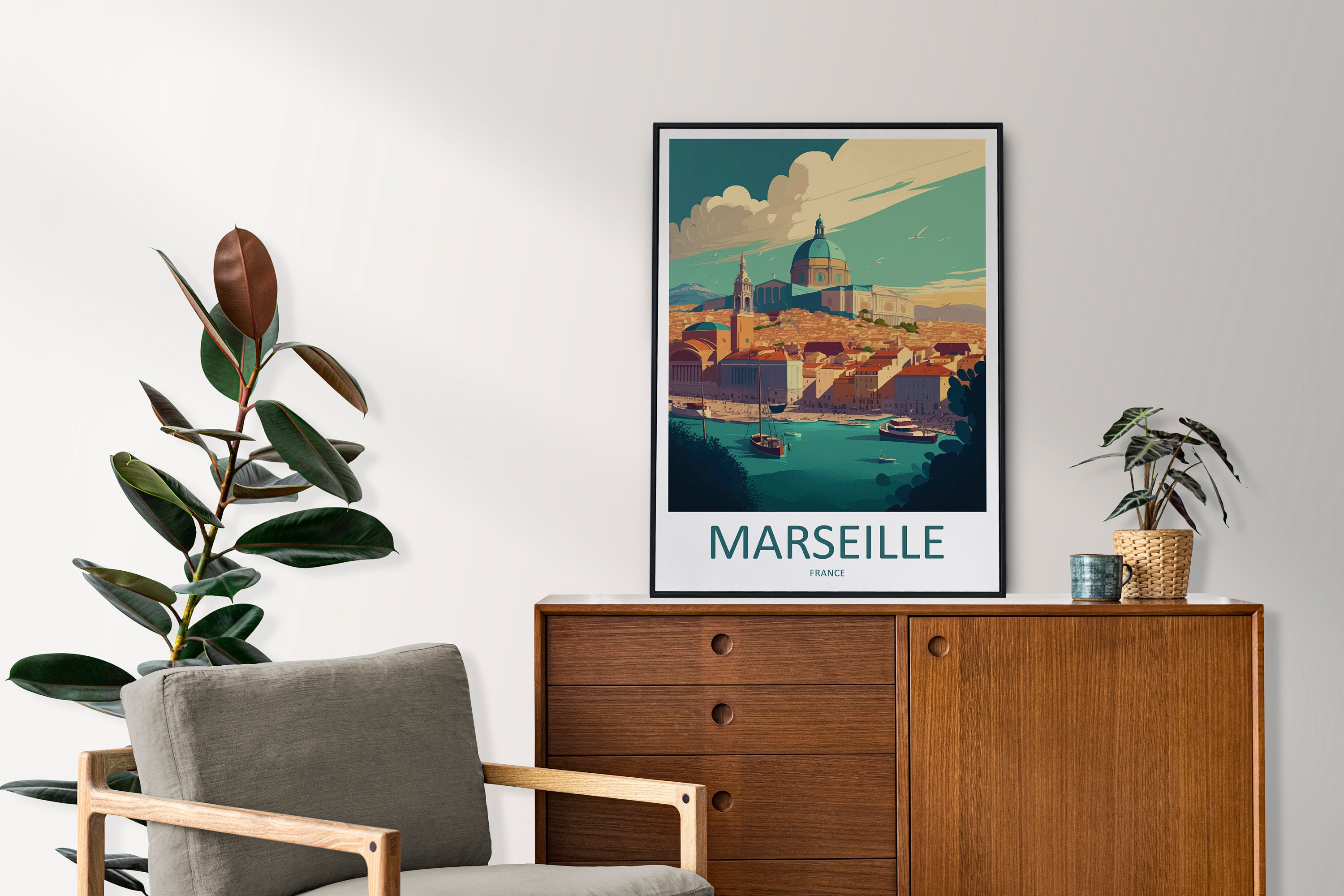 Marseille Print Marseille Home Decor Cityscape Art Print Marseille Wall Art for Travel Enthusiast Gift Wall Hanging Marseille France Poster