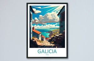 Galicia Travel Print Wall Art Galicia Wall Hanging Home Décor Galicia Gift Art Lovers Spain Art Lover Gift Galicia Wall Décor Galicia Spain