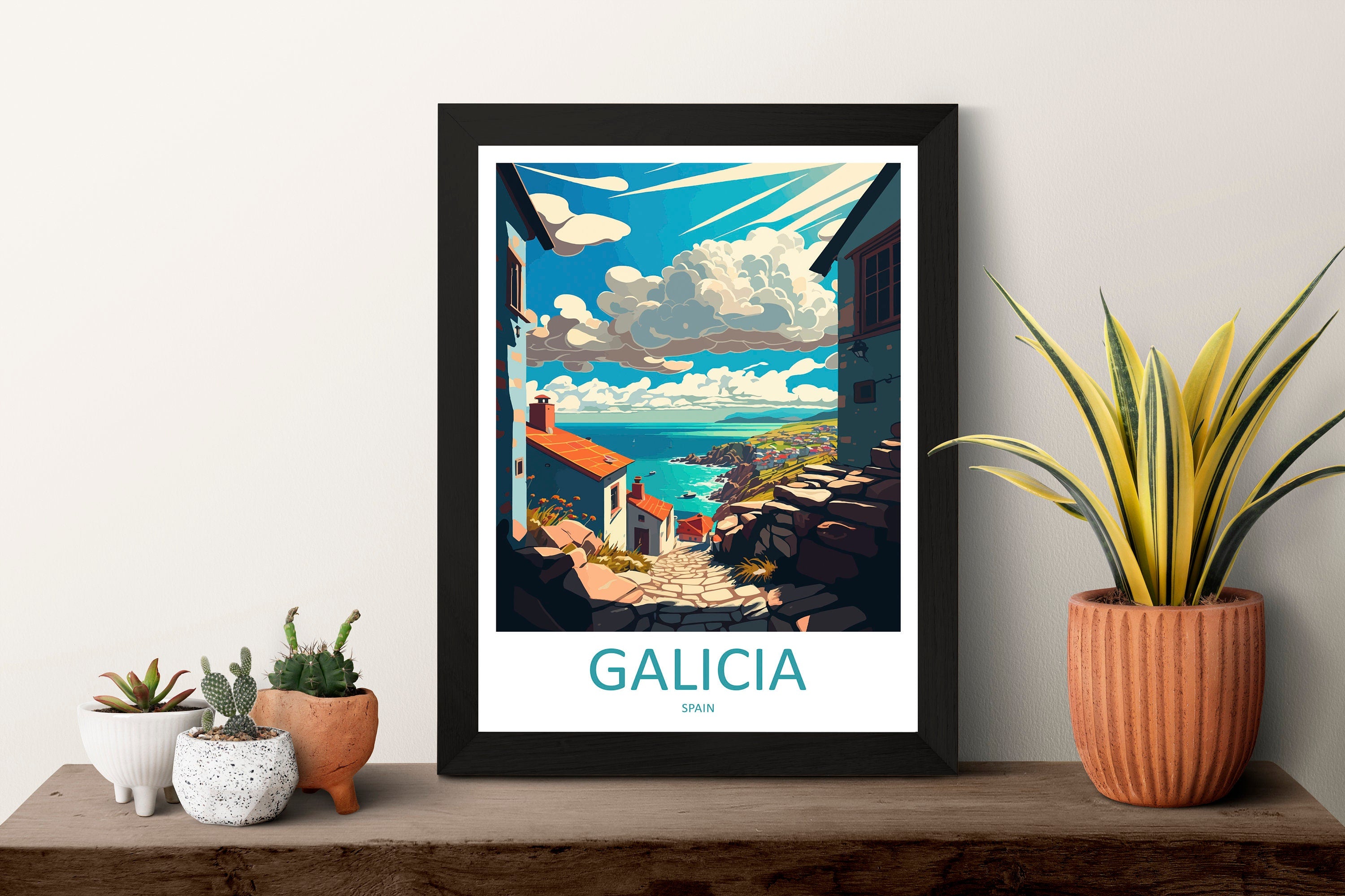 Galicia Travel Print Wall Art Galicia Wall Hanging Home Décor Galicia Gift Art Lovers Spain Art Lover Gift Galicia Wall Décor Galicia Spain