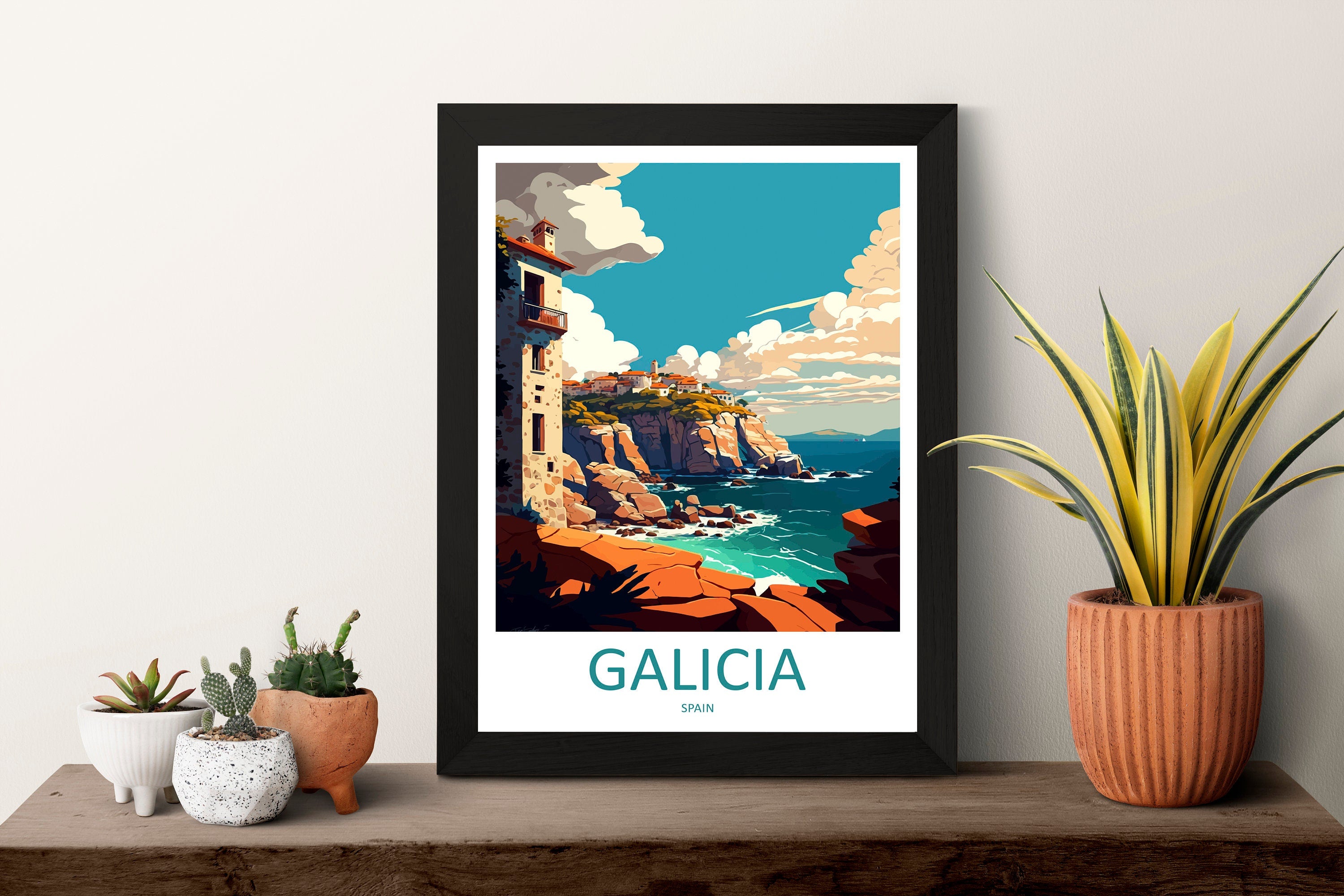 Galicia Travel Print Wall Art Galicia Wall Hanging Home Décor Galicia Gift Art Lovers Spain Art Lover Gift Galicia Wall Décor Galicia Spain