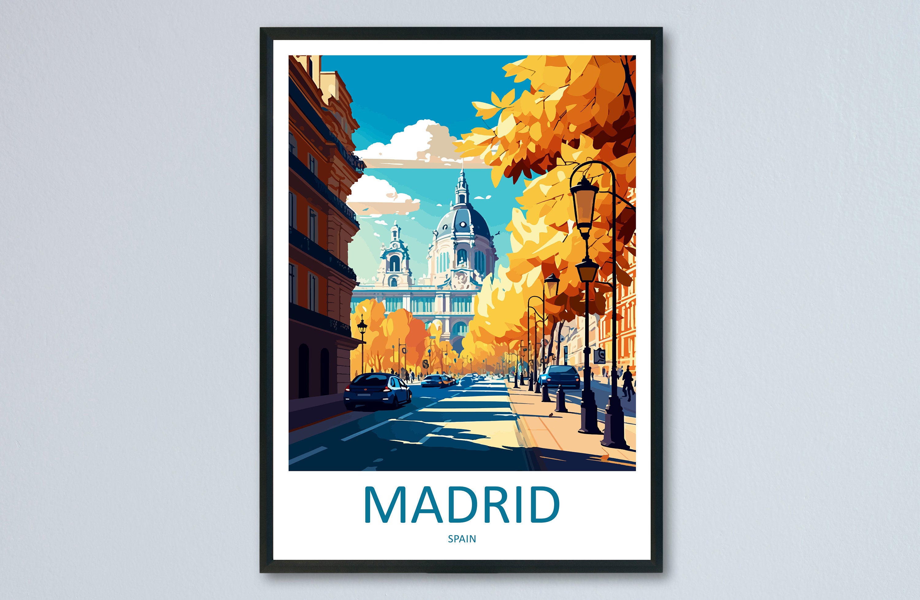 Madrid Travel Print Wall Art Madrid Wall Hanging Home Décor Madrid Gift Art Lovers Spain Art Lover Gift Madrid Wall Décor Madrid Spain Print