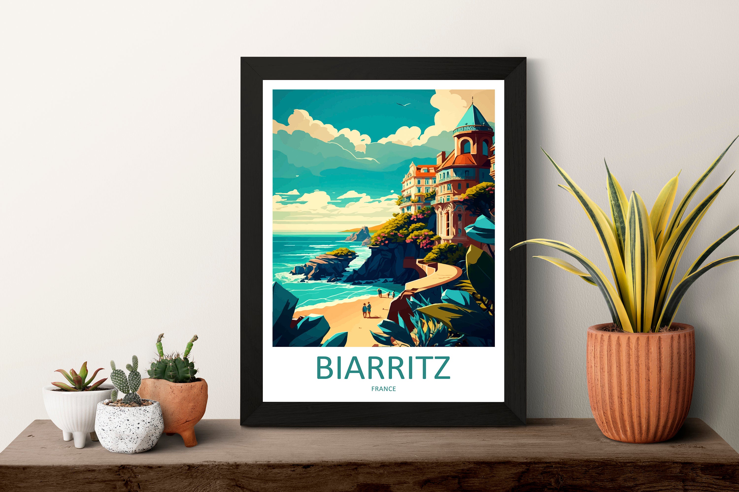 Biarritz Print Biarritz Home Decor Cityscape Art Print Biarritz Wall Art for Travel Enthusiast Gift Wall Hanging Biarritz France Poster Art