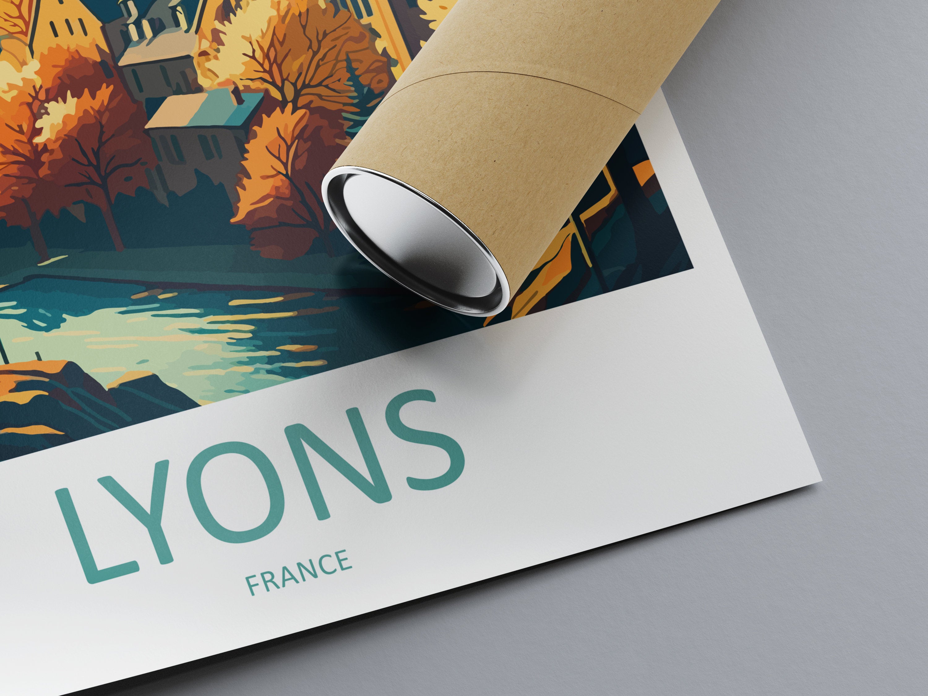 Lyon Print Lyon Wall Art for Travel Enthusiast Gift Wall Hanging Lyon France Home Decor Hanging Lyon Travel Print Wall Poster Lyon Decor Art