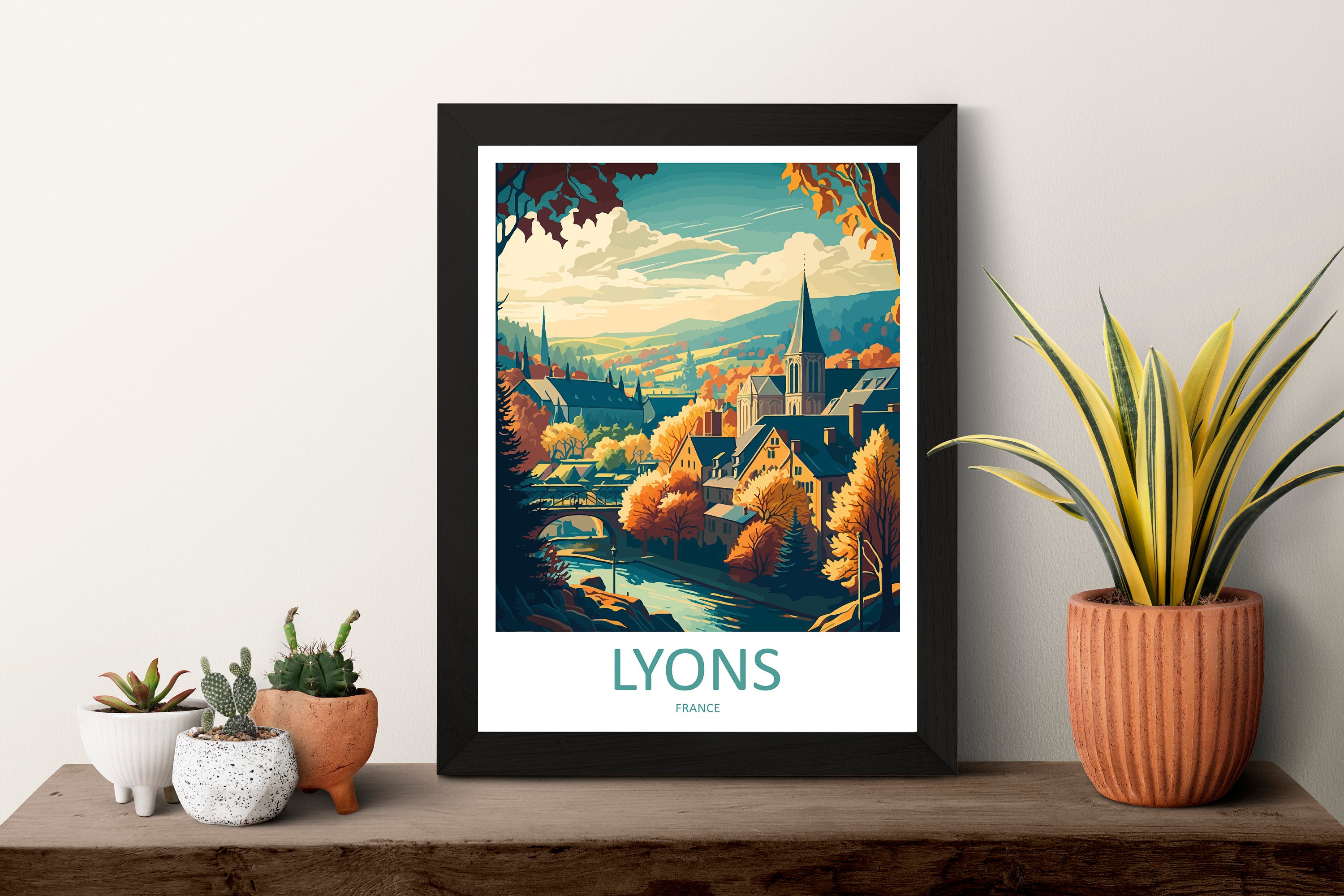 Lyon Print Lyon Wall Art for Travel Enthusiast Gift Wall Hanging Lyon France Home Decor Hanging Lyon Travel Print Wall Poster Lyon Decor Art