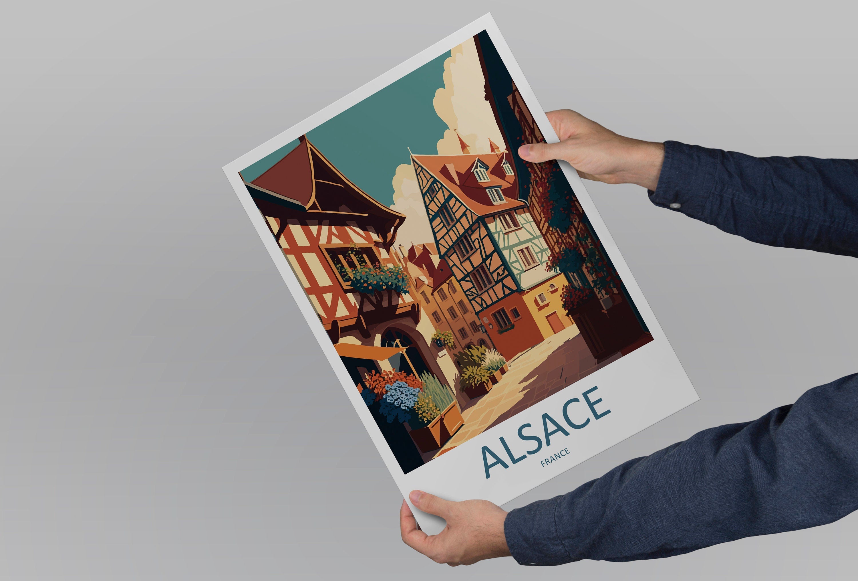 Alsace Print Alsace Home Decor Cityscape Art Print Alsace Wall Art for Travel Enthusiast Gift Wall Hanging Alsace France Wall Poster Decor