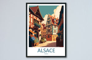 Alsace Print Alsace Home Decor Cityscape Art Print Alsace Wall Art for Travel Enthusiast Gift Wall Hanging Alsace France Wall Poster Decor