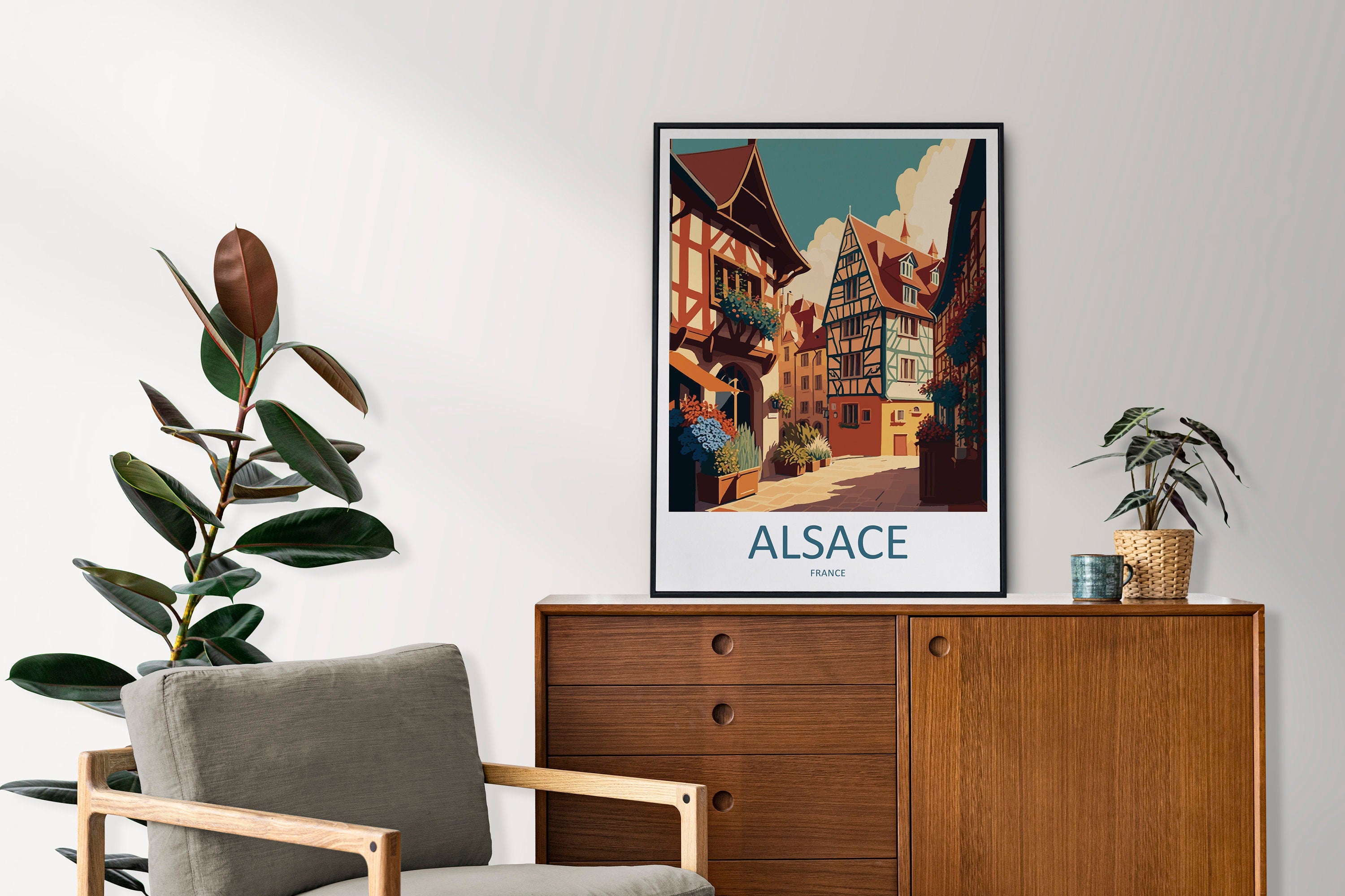 Alsace Print Alsace Home Decor Cityscape Art Print Alsace Wall Art for Travel Enthusiast Gift Wall Hanging Alsace France Wall Poster Decor