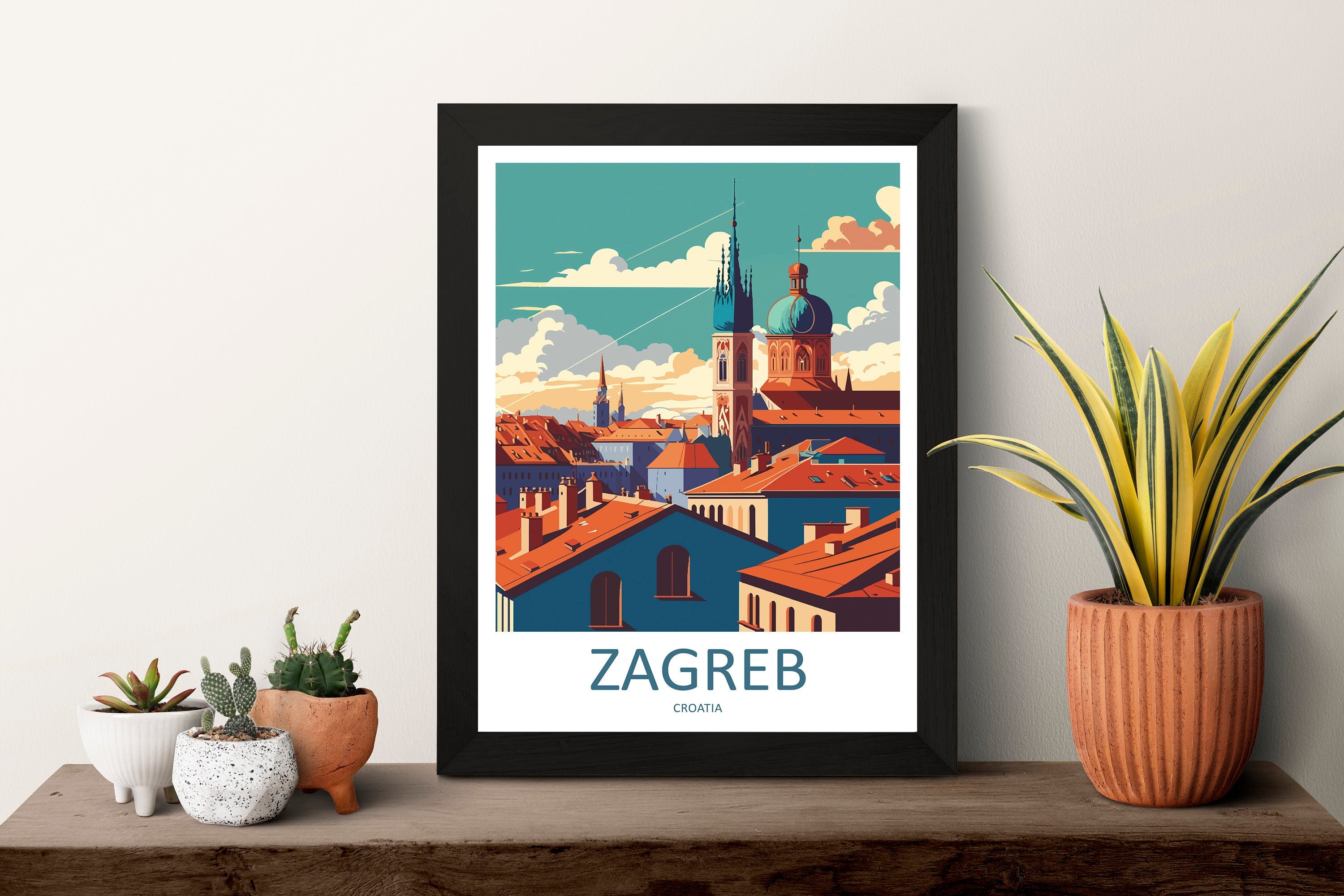 Zagreb Print Zagreb Home Décor Art Print Zagreb Wall Art Croatia Travel Print Gift Wall Hanging Zagreb Skyline Art Poster For Croatia Gift