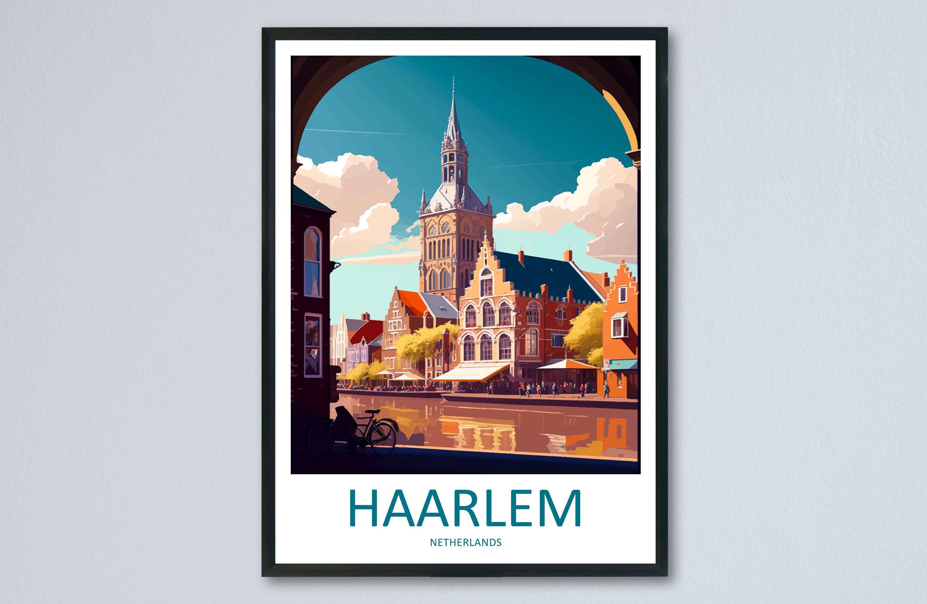 Haarlem Travel Print Haarlem Home Décor Haarlem Art Print Haarlem Wall Print For Netherlands Haarlem Gift For Haarlem Wall Art Netherlands