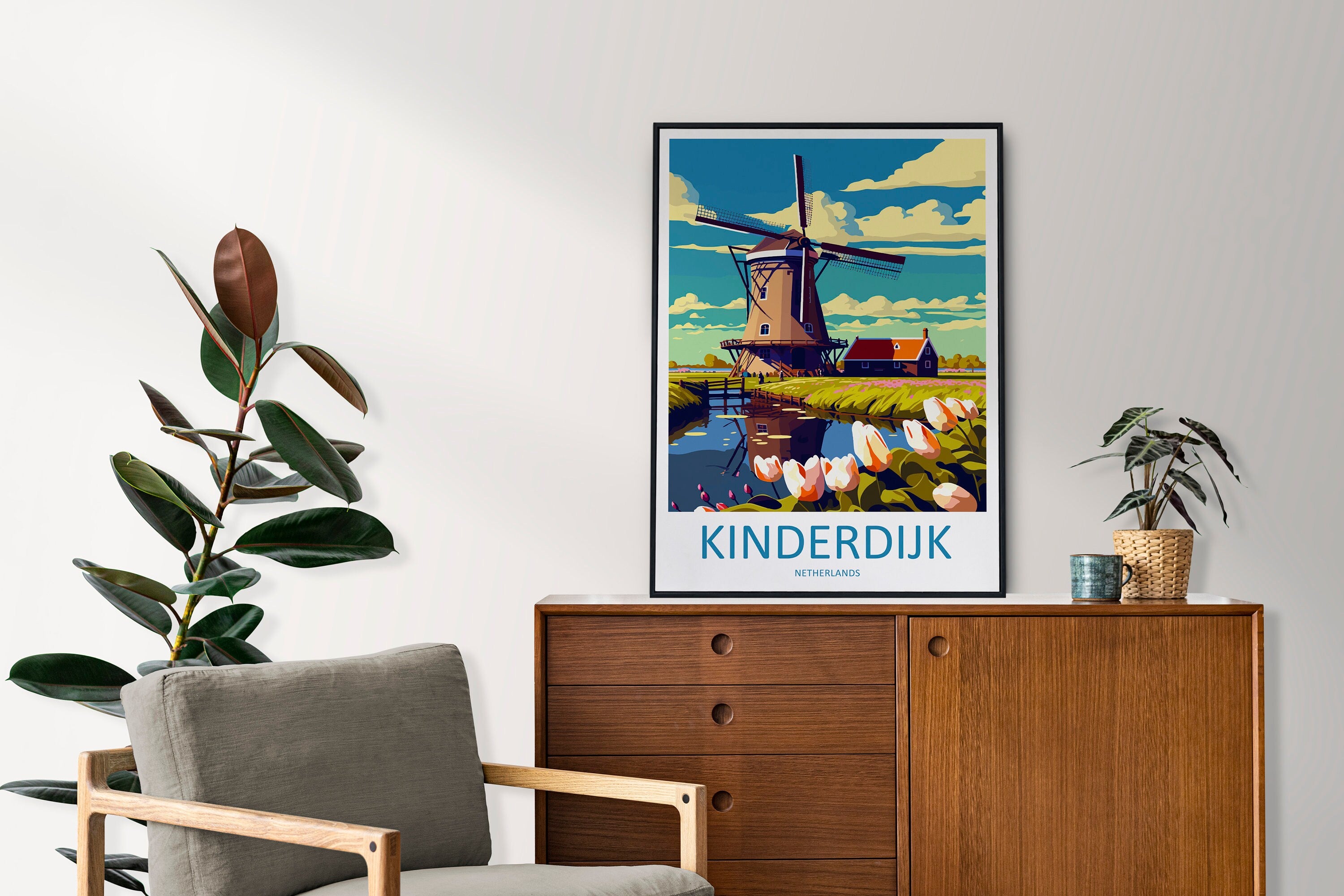 kinderdijk Travel Print kinderdijk Home Décor kinderdijk Art Print kinderdijk Wall Print kinderdijk Gift For Netherlands Art kinderdijk