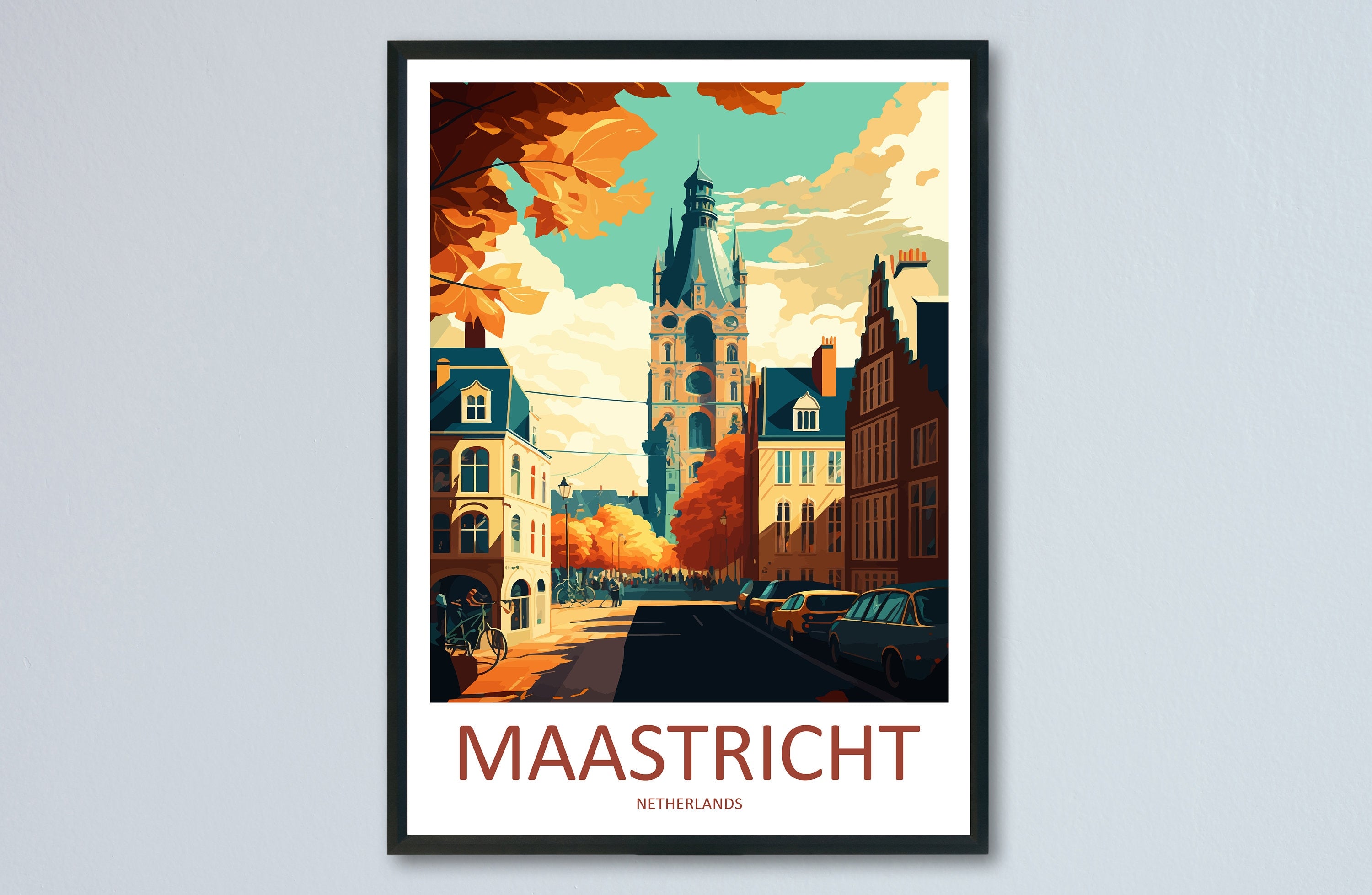 Maastricht Travel Print Maastricht Home Décor Maastricht Art Print Maastricht Wall Print Maastricht Gift For Netherlands Art Maastricht Wall