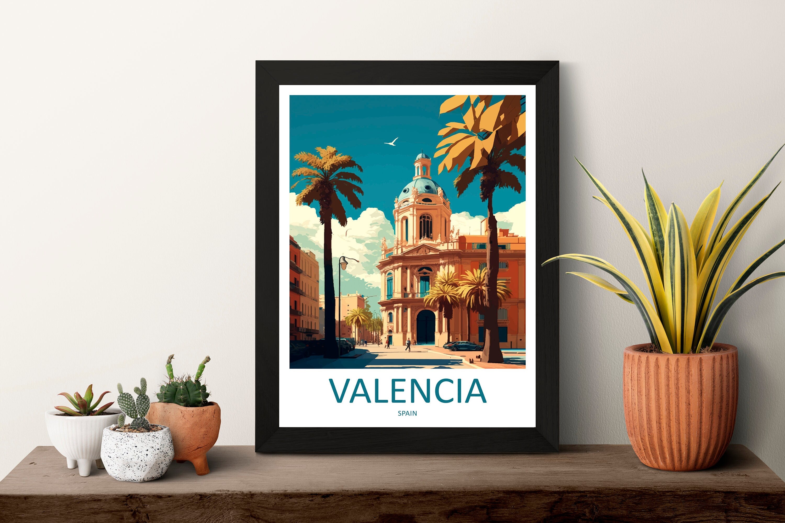 Valencia Travel Print Wall Art Valencia Wall Hanging Home Décor Valencia Gift Art Lovers Spain Art Lover Gift Valencia Print Spain Wall Art