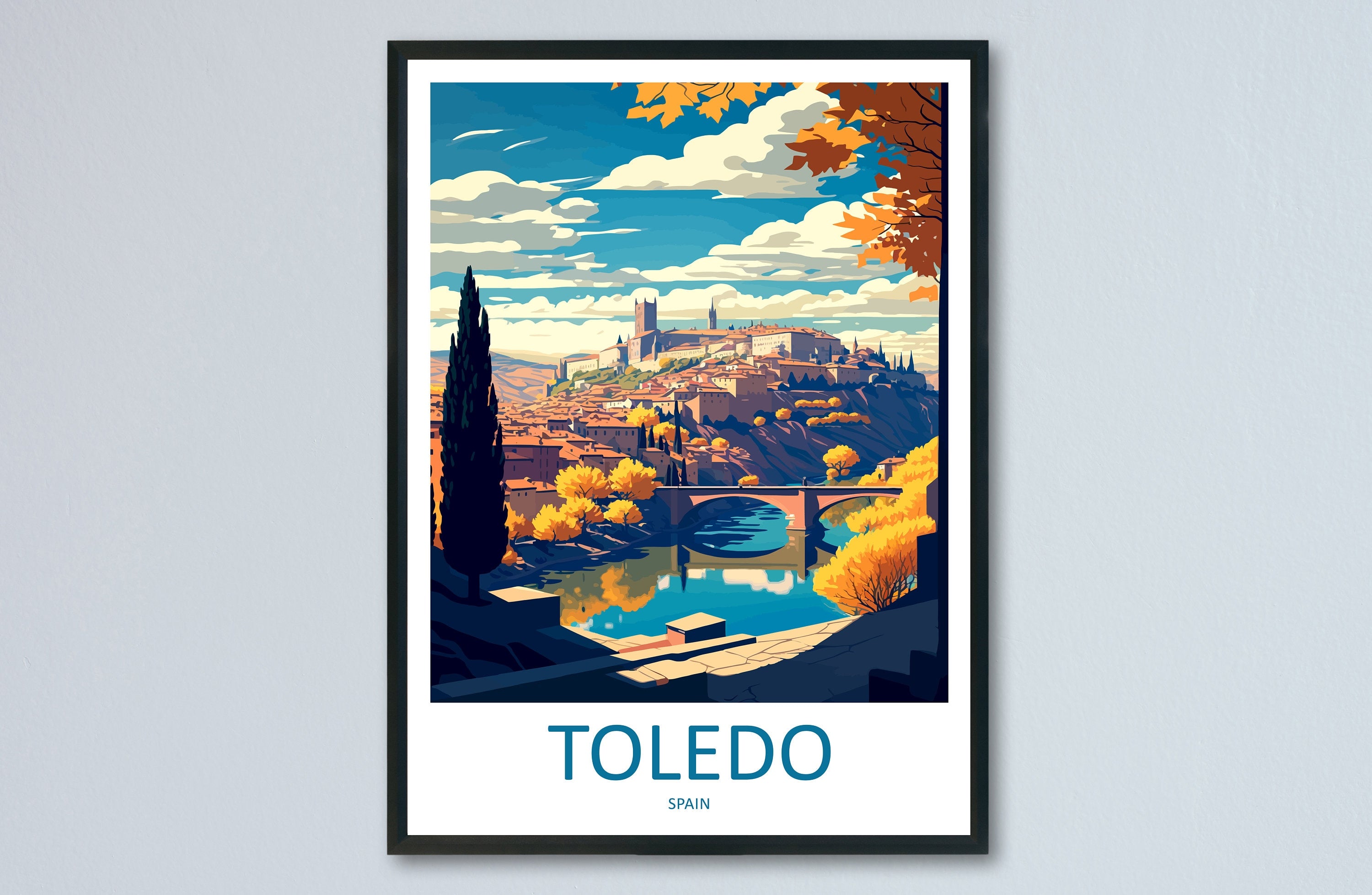 Toledo Travel Print Wall Art Toledo Wall Hanging Home Décor Toledo Gift Art Lovers Spain Art Lover Gift Toledo Print Spain Wall Art