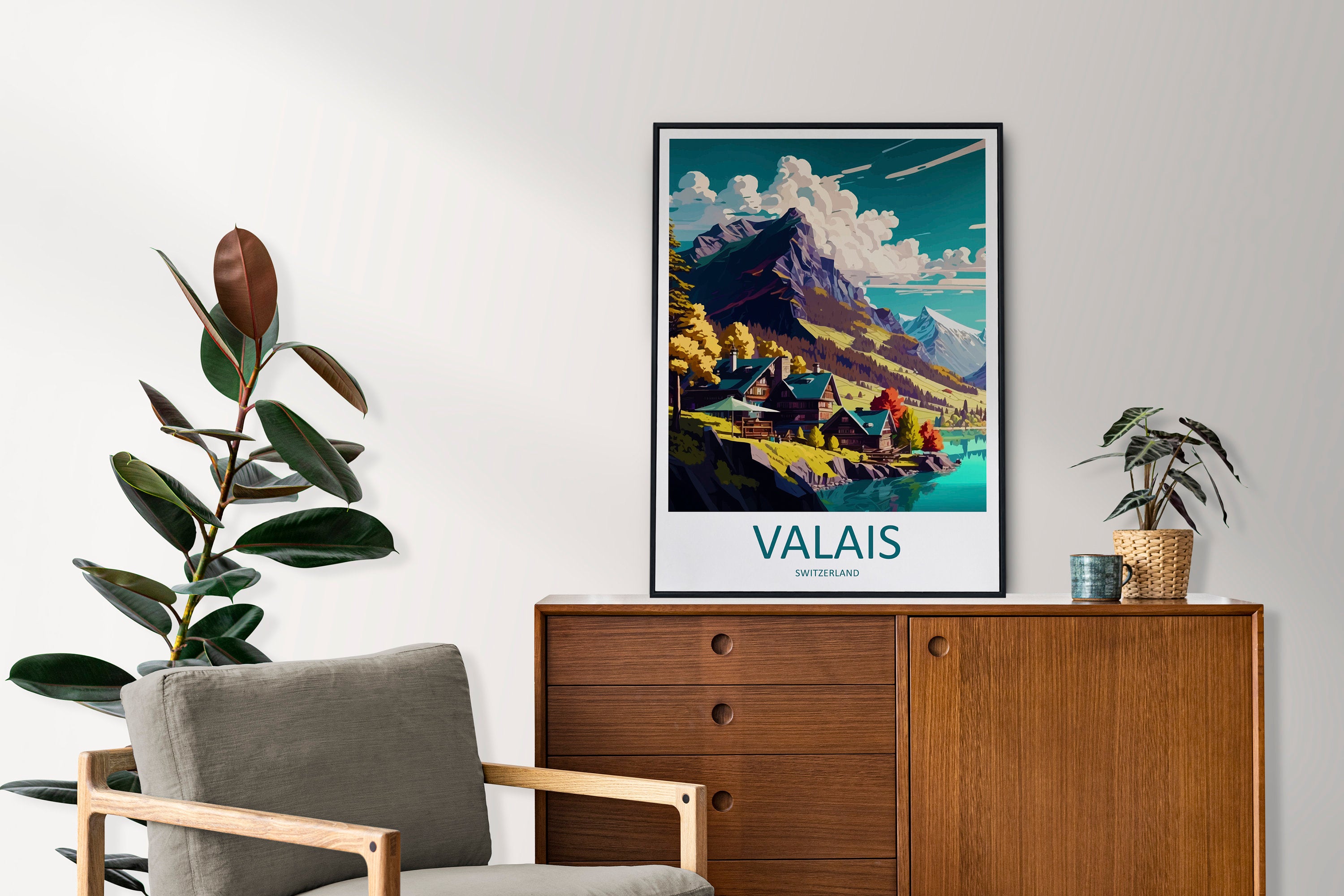 Valais Print Valais Home Décor Switzerland Art Print Valais Wall Print For Switzerland Gift Wall Hanging Valais Home Decor Artwork Valais