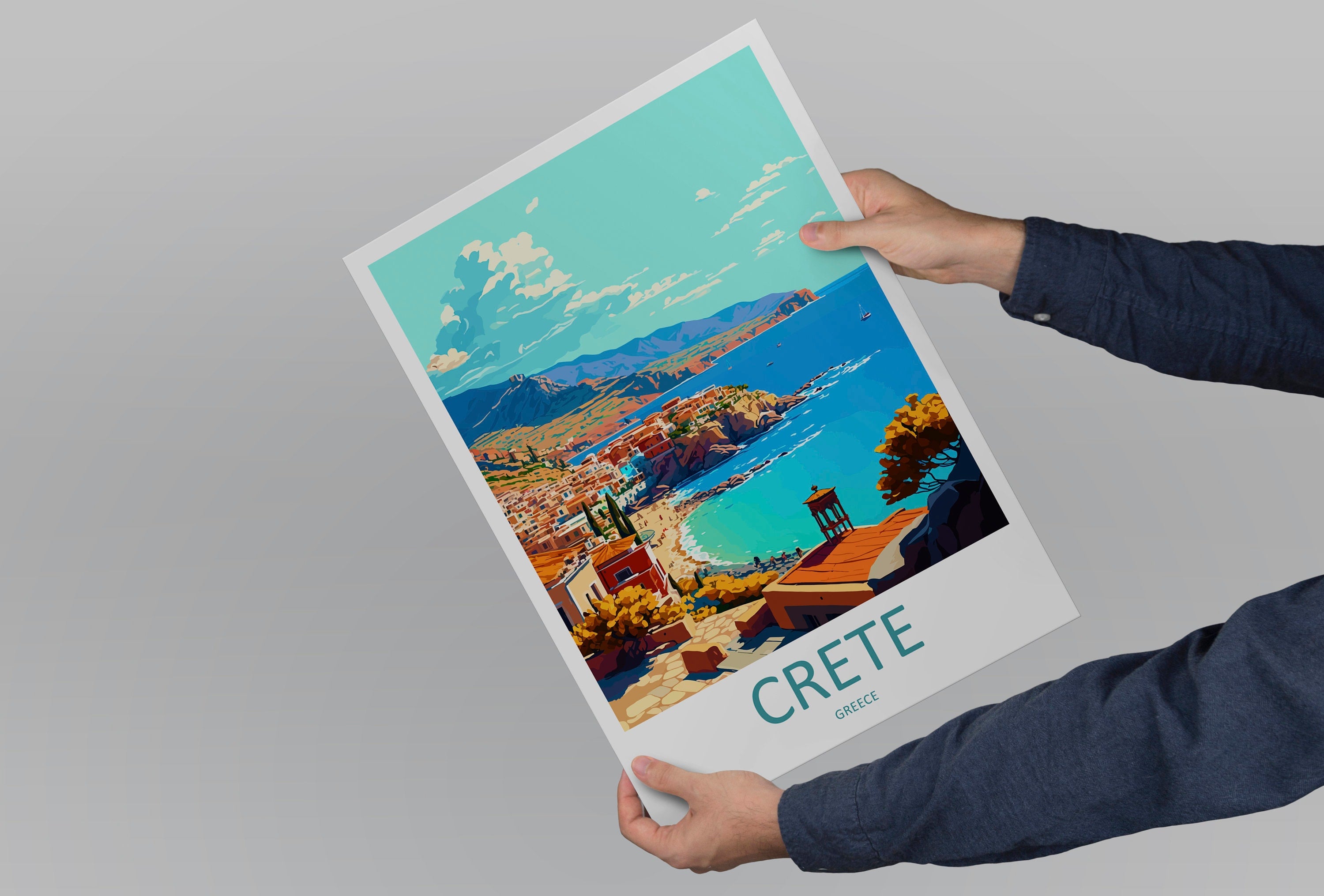 Crete Travel Print Wall Art Crete Greece Wall Hanging Home Decoration Crete Gift Art Lovers Wall Art Print Crete Wall Décor Greece Poster