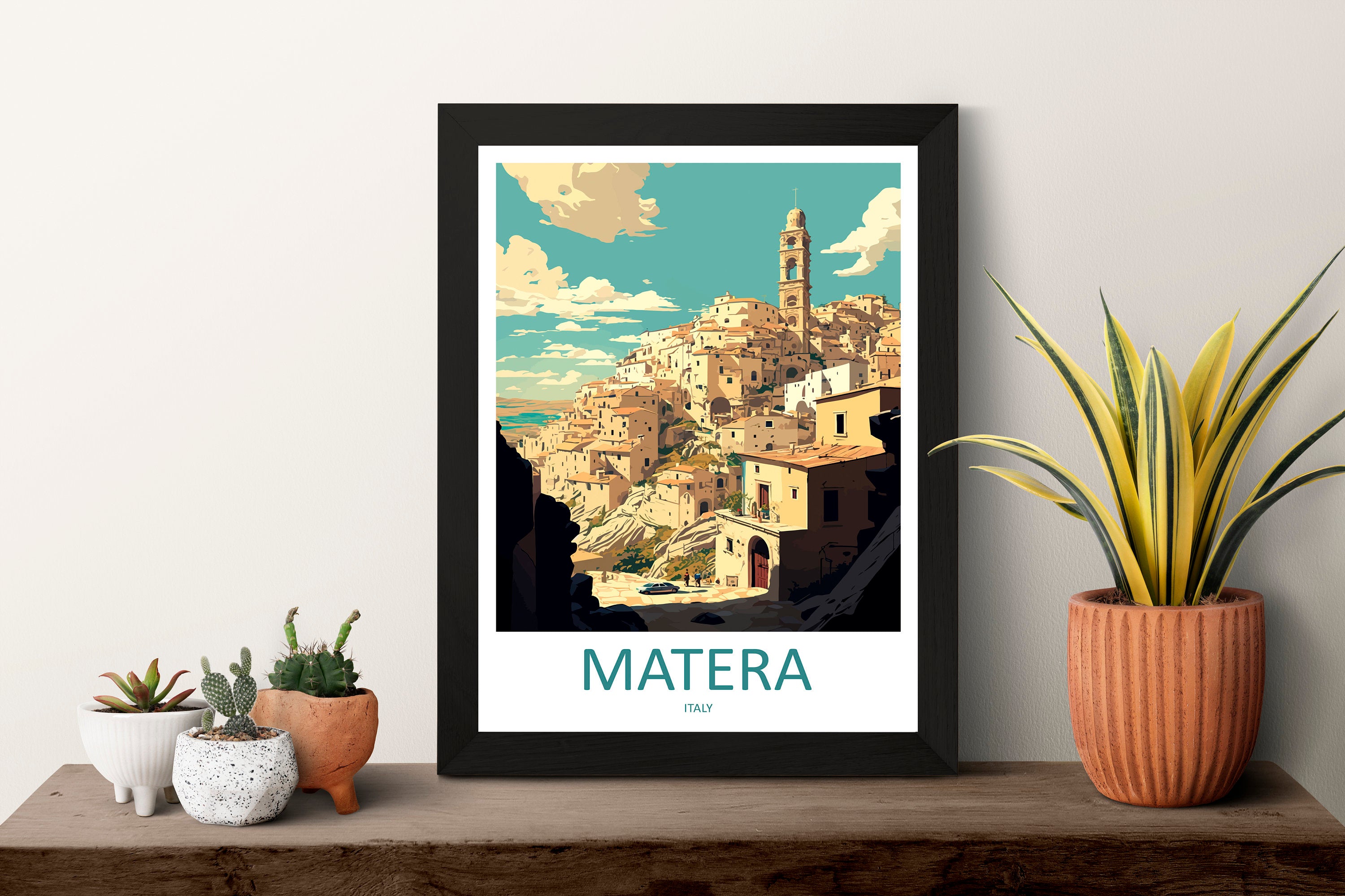 Matera Travel Print Wall Art Matera Wall Hanging Home Décor Matera Gift Art Lovers Italy Art Lover Gift Matera Print Matera Travel Gift Art
