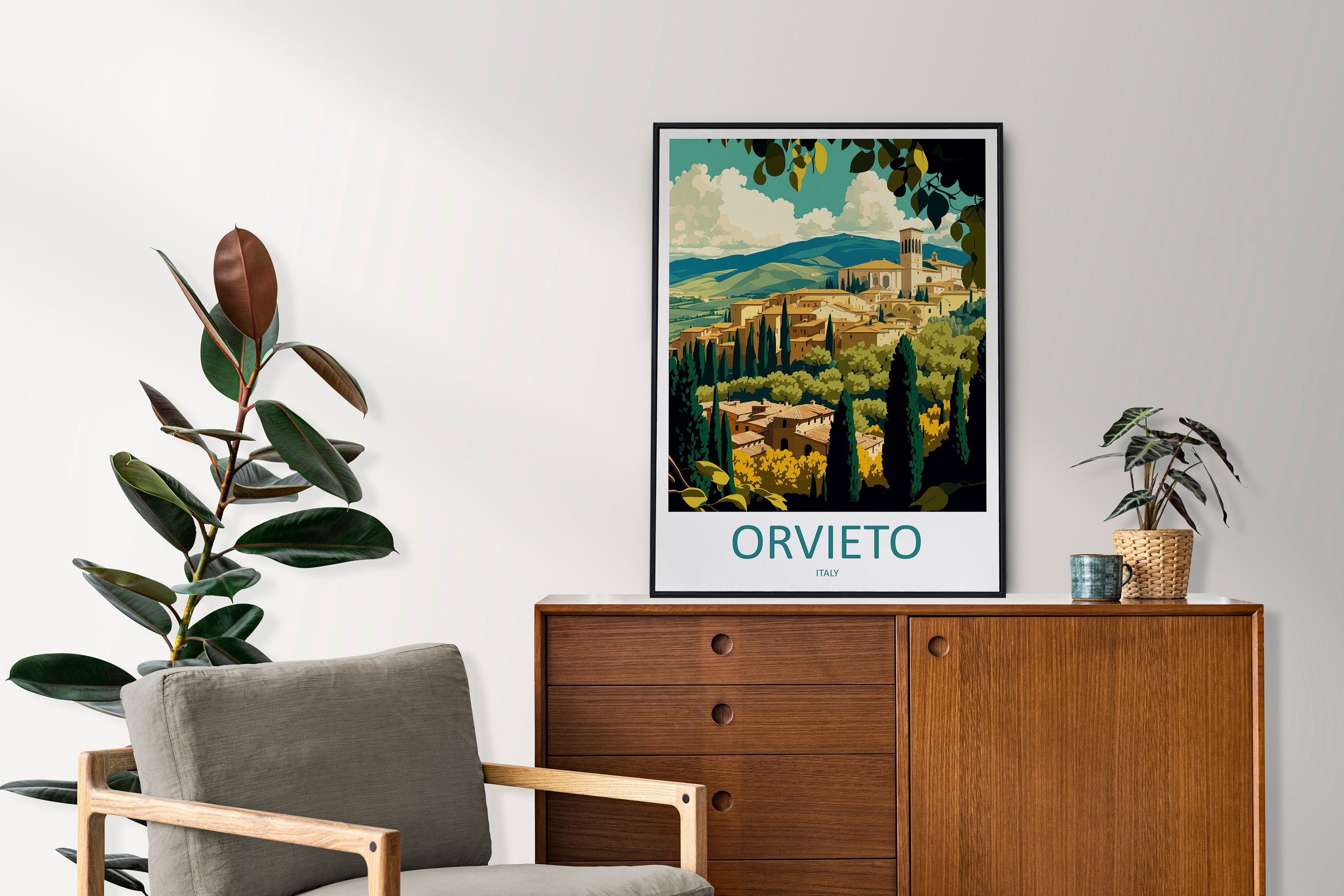 Orvieto Travel Print Wall Art Orvieto Wall Hanging Home Décor Orvieto Gift Art Lovers Italy Art Lover Gift Orvieto Print Orvieto Travel Gift