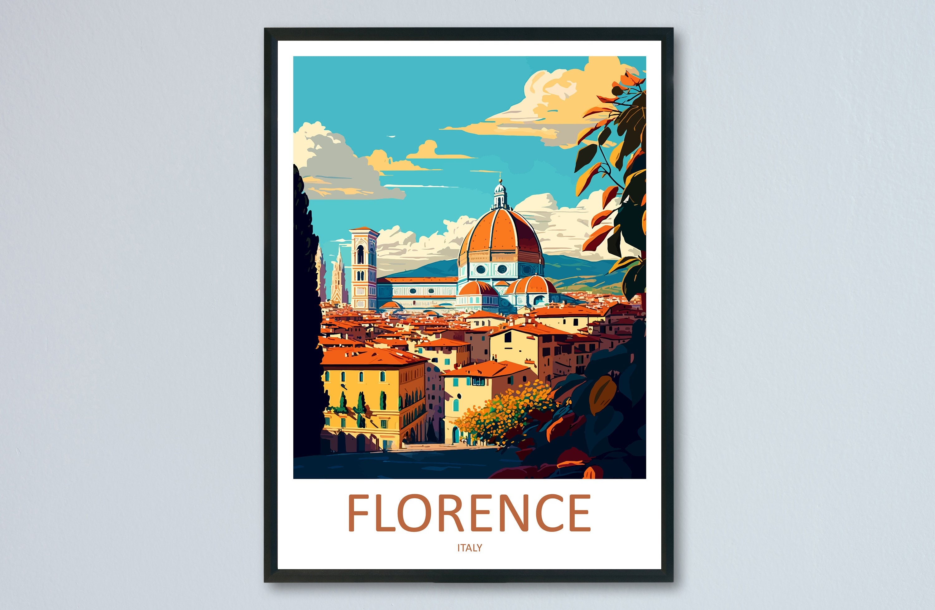 Florence Travel Print Wall Art Florence Italy Wall Hanging Home Decoration Florence Gift Art Lovers Wall Art Print Florence Italy Wall Print