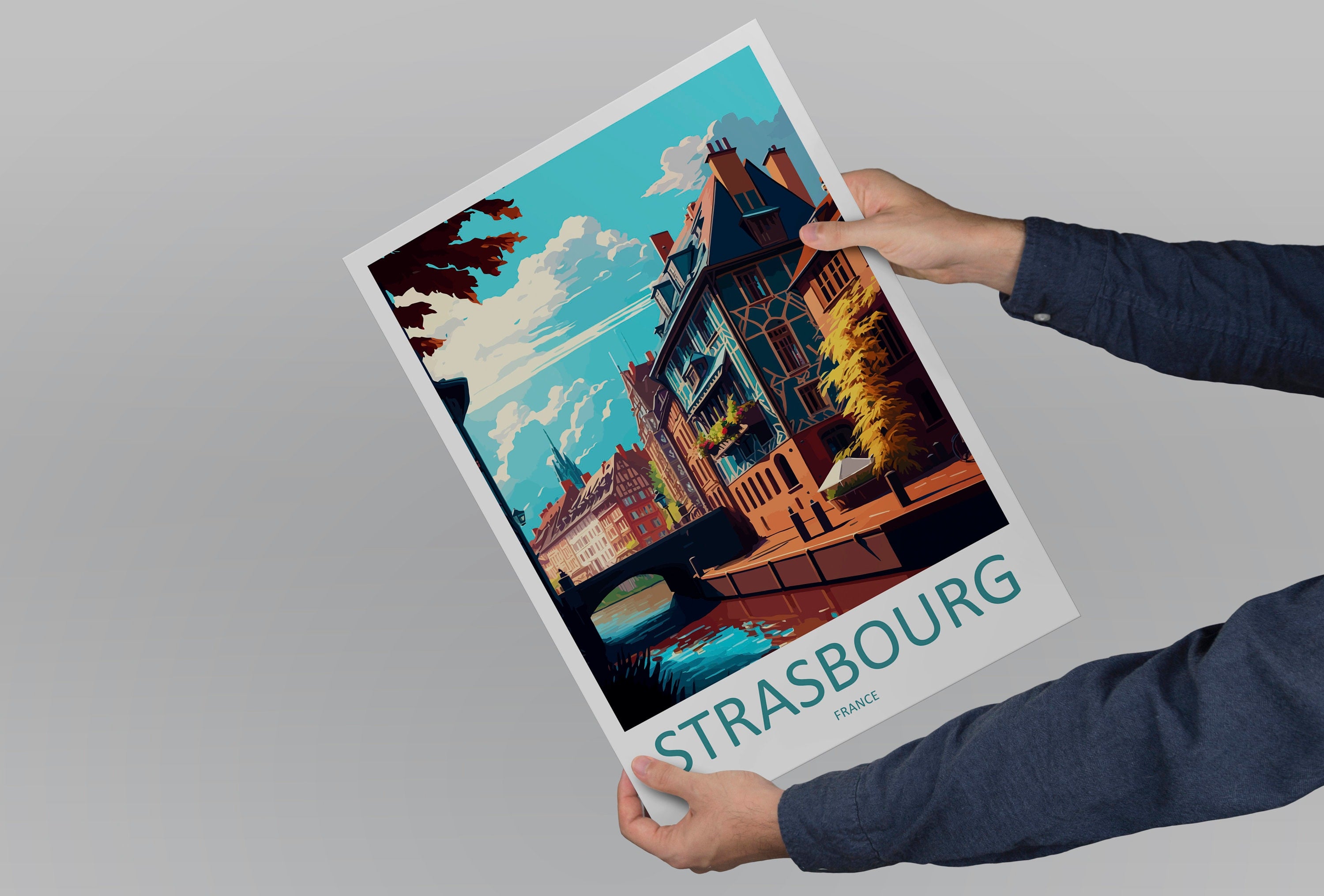 Strasbourg Travel Print Wall Art Strasbourg Wall Hanging Home Decoration Strasbourg France Gift Art Lovers Wall Art Print Art Strasbourg Art