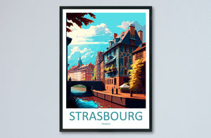 Strasbourg Travel Print Wall Art Strasbourg Wall Hanging Home Decoration Strasbourg France Gift Art Lovers Wall Art Print Art Strasbourg Art