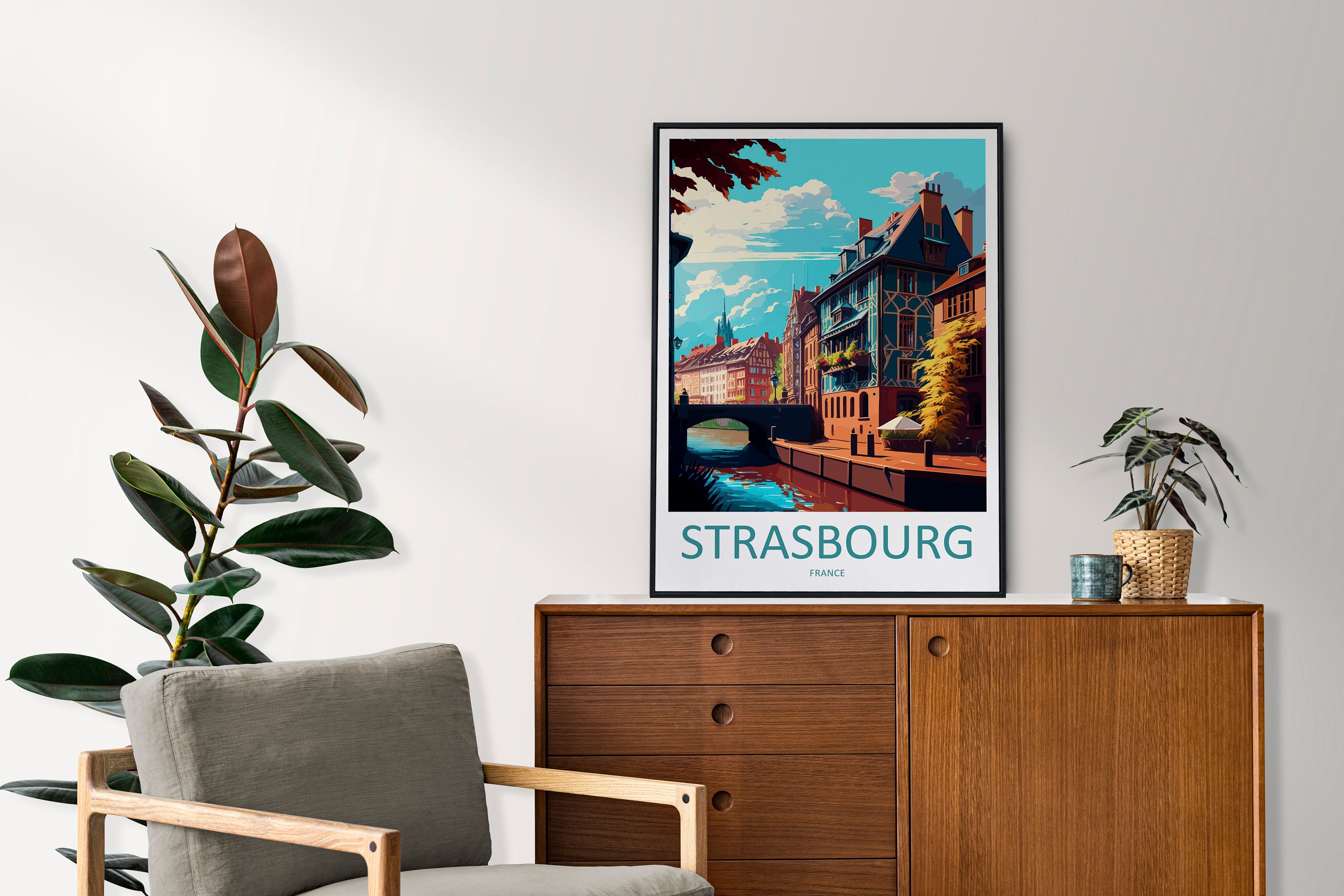 Strasbourg Travel Print Wall Art Strasbourg Wall Hanging Home Decoration Strasbourg France Gift Art Lovers Wall Art Print Art Strasbourg Art