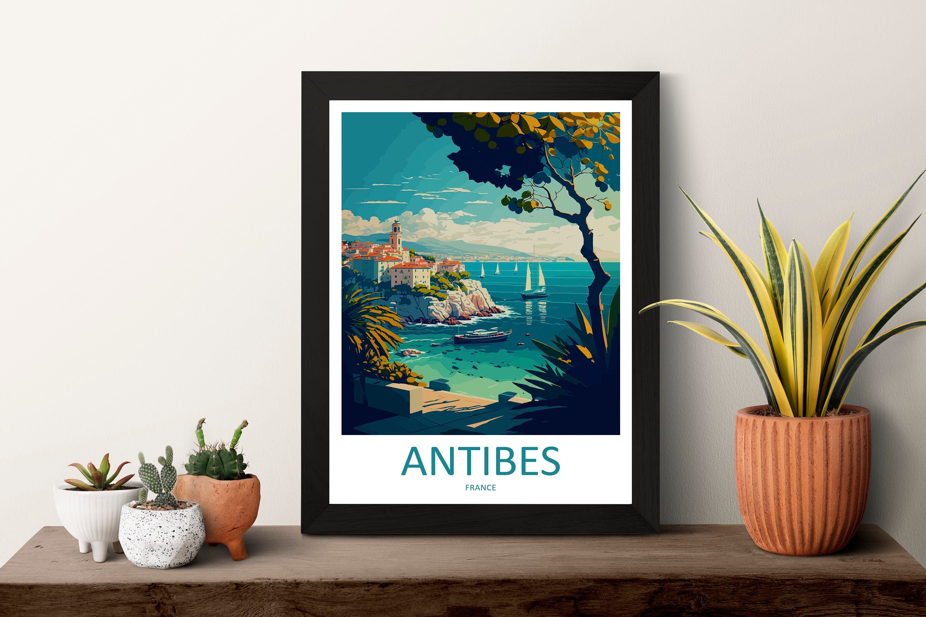 Antibes Travel Print Wall Art Antibes Wall Hanging Home Décor Antibes Gift Art Lovers France Art Lover Gift Antibes Print France Artwork