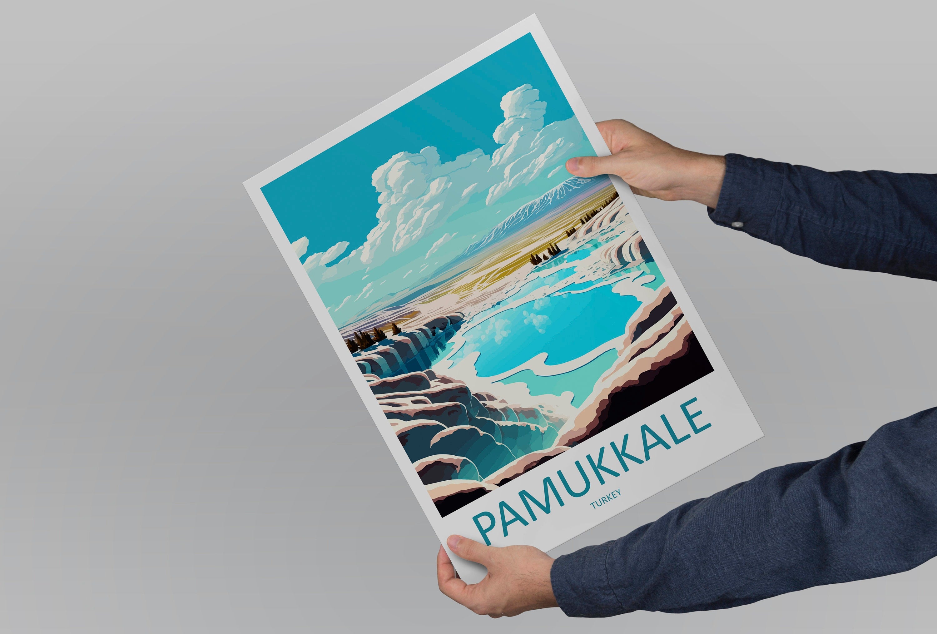 Pamukkale Travel Print Wall Art Pamukkale Wall Hanging Home Decoration Pamukkale Gift Art Lovers Wall Art Print Art Pamukkale Wall Print Art