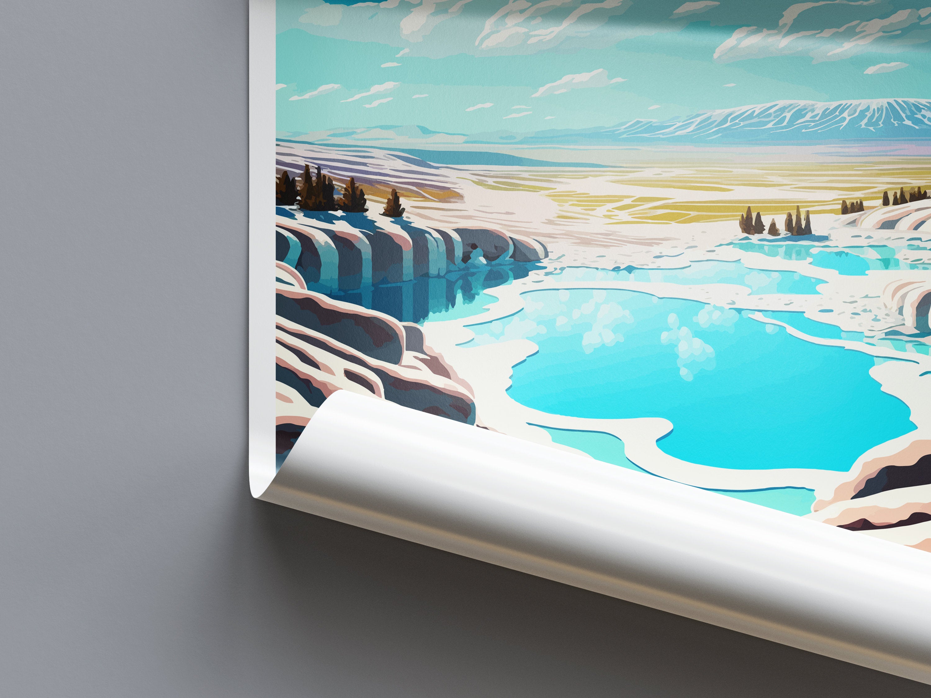 Pamukkale Travel Print Wall Art Pamukkale Wall Hanging Home Decoration Pamukkale Gift Art Lovers Wall Art Print Art Pamukkale Wall Print Art