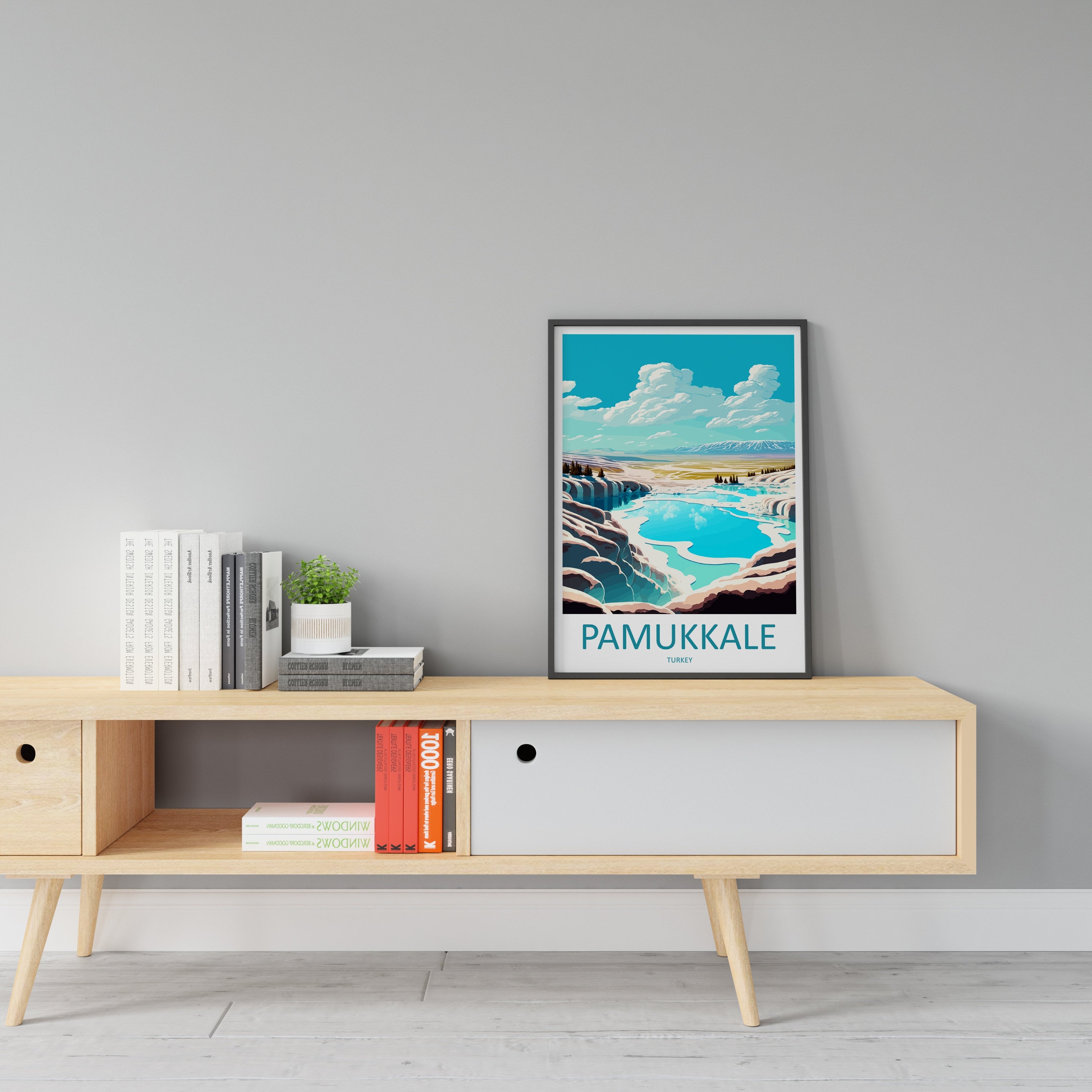 Pamukkale Travel Print Wall Art Pamukkale Wall Hanging Home Decoration Pamukkale Gift Art Lovers Wall Art Print Art Pamukkale Wall Print Art