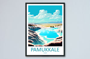 Pamukkale Travel Print Wall Art Pamukkale Wall Hanging Home Decoration Pamukkale Gift Art Lovers Wall Art Print Art Pamukkale Wall Print Art