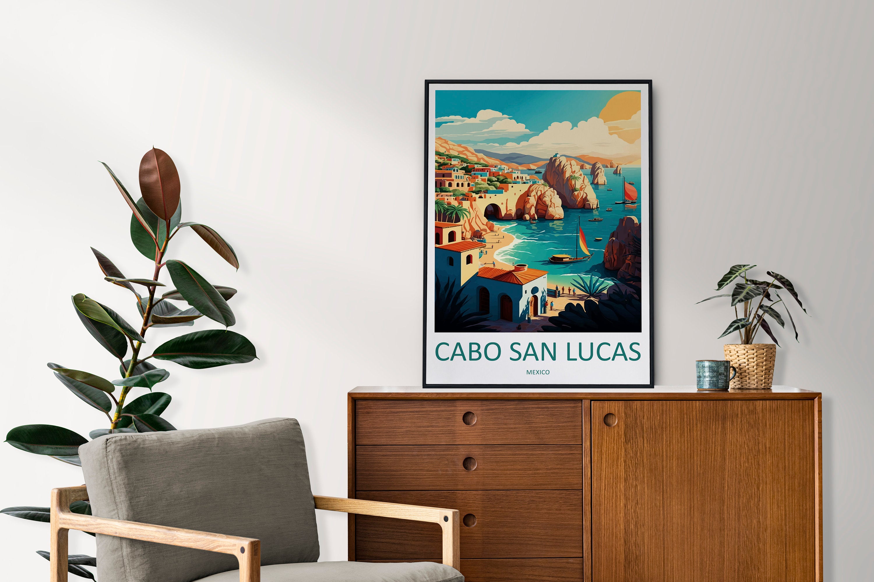 Cabo Sans Lucas Travel Print Wall Art Cabo Sans Lucas Wall Hanging Home Decoration Cabo Sans Lucas Gift Art Lovers Wall Art Print Art Mexico