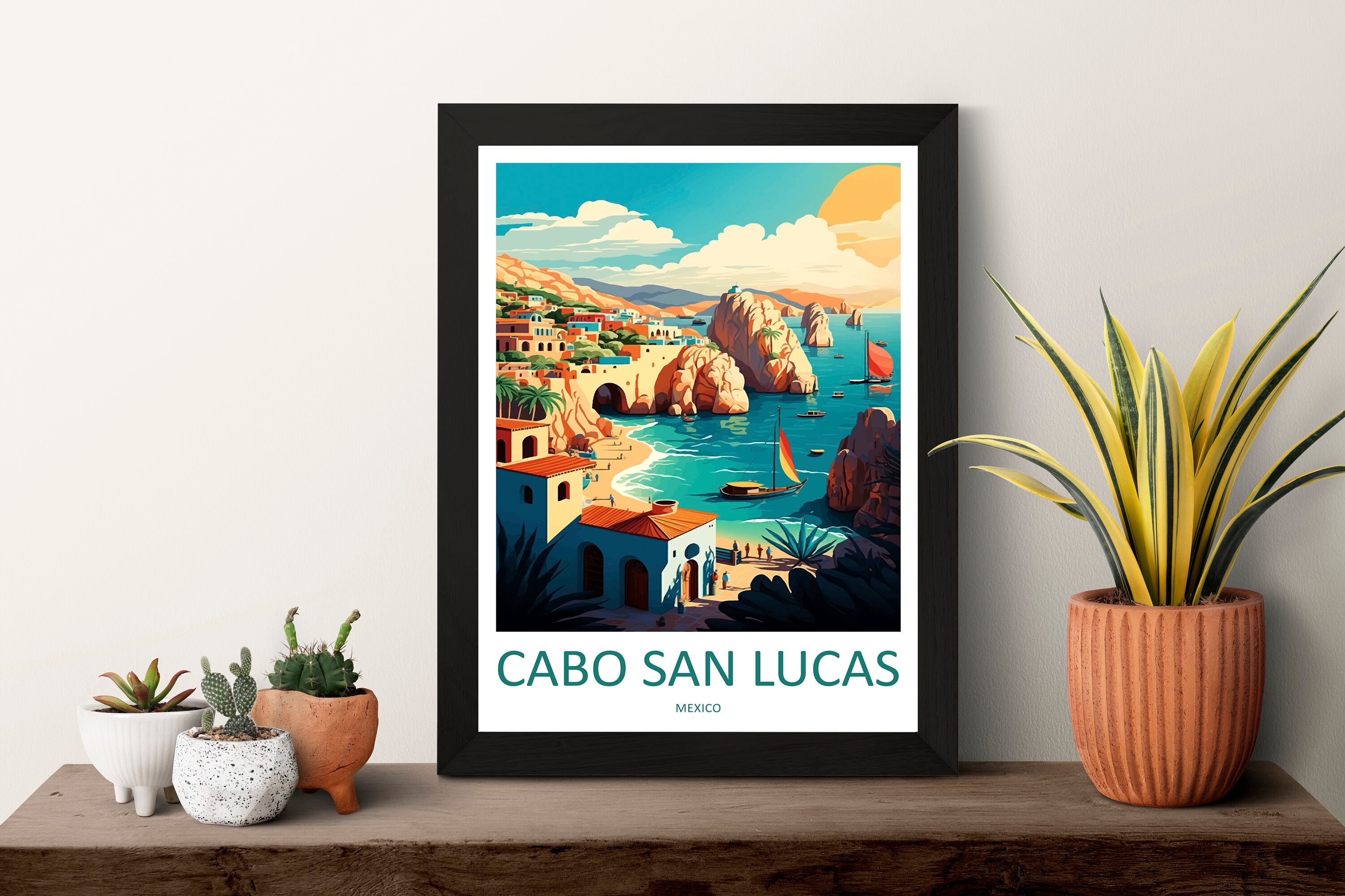 Cabo Sans Lucas Travel Print Wall Art Cabo Sans Lucas Wall Hanging Home Decoration Cabo Sans Lucas Gift Art Lovers Wall Art Print Art Mexico