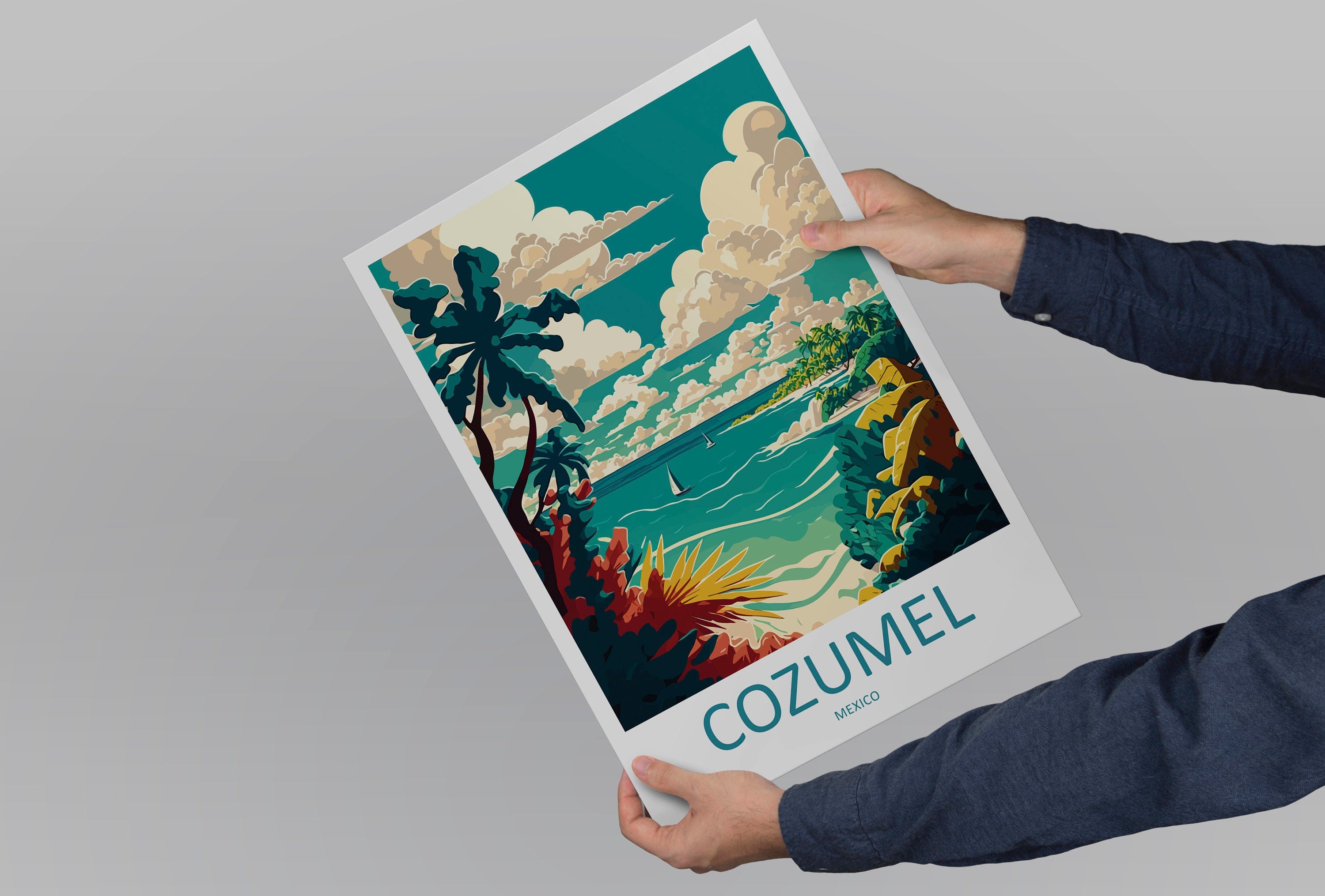 Cozumel Travel Print Wall Art Cozumel Wall Hanging Home Decoration Cozumel Gift Art Lovers Wall Art Print Art Cozumel Wall Hanging Poster