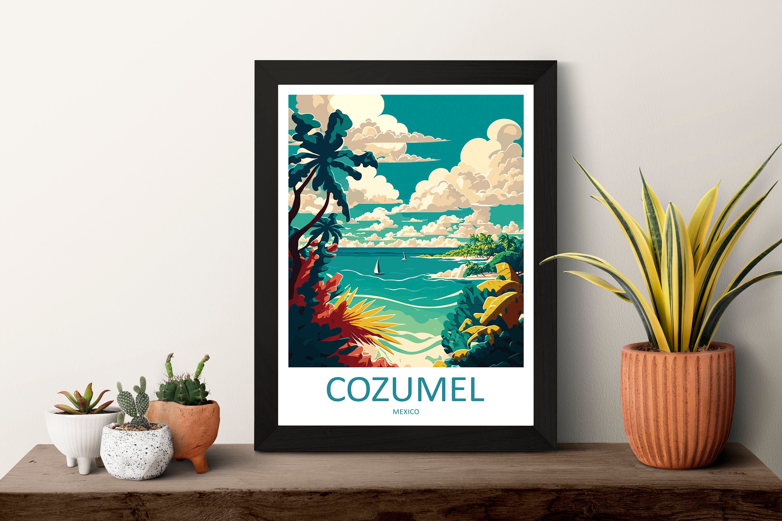 Cozumel Travel Print Wall Art Cozumel Wall Hanging Home Decoration Cozumel Gift Art Lovers Wall Art Print Art Cozumel Wall Hanging Poster