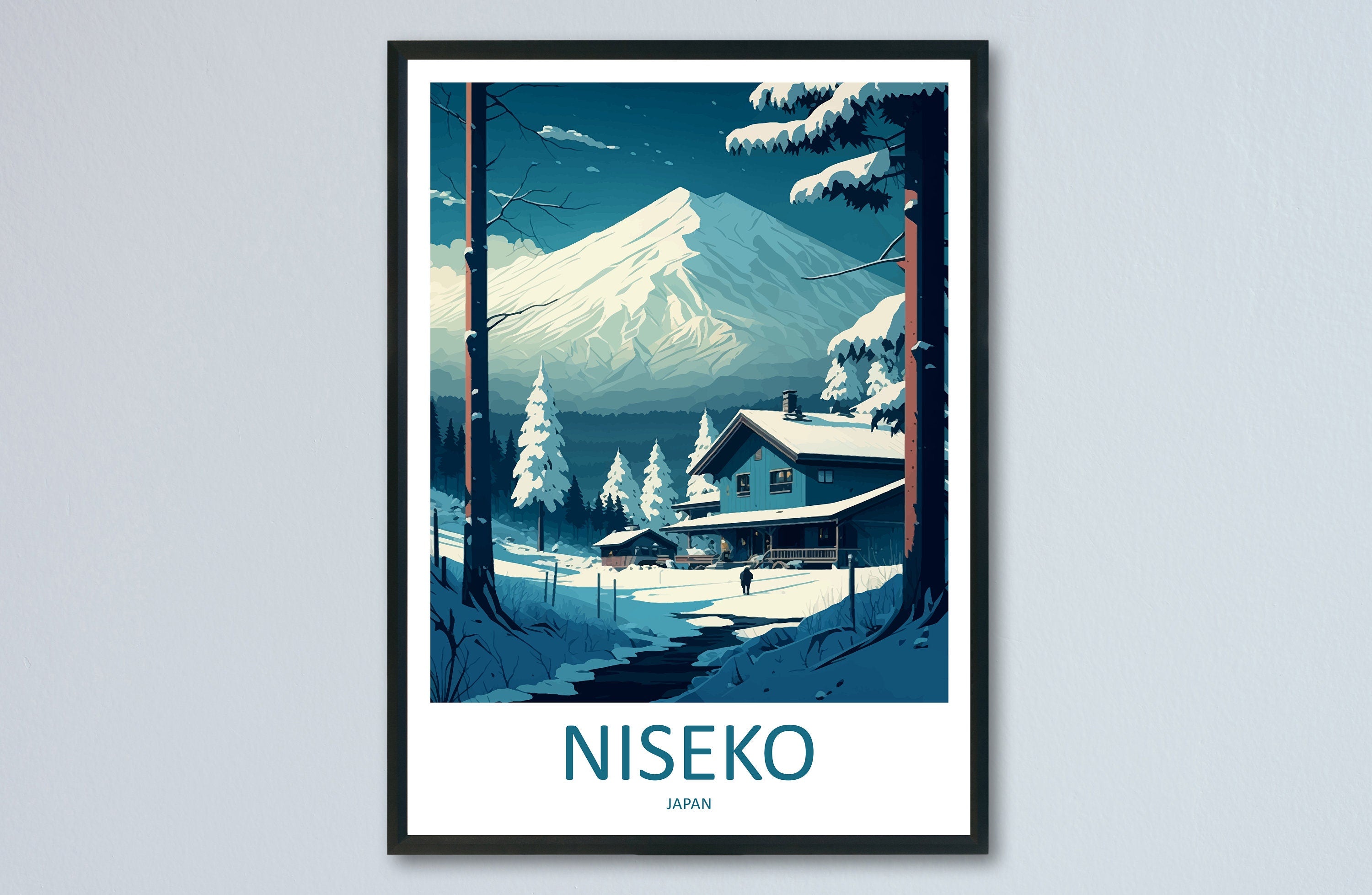 Niseko Travel Print Wall Art Niseko Wall Hanging Home Décor Niseko Gift Art Lovers Ski Art Lover Gift Niseko Print Skiing Niseko Ski Art