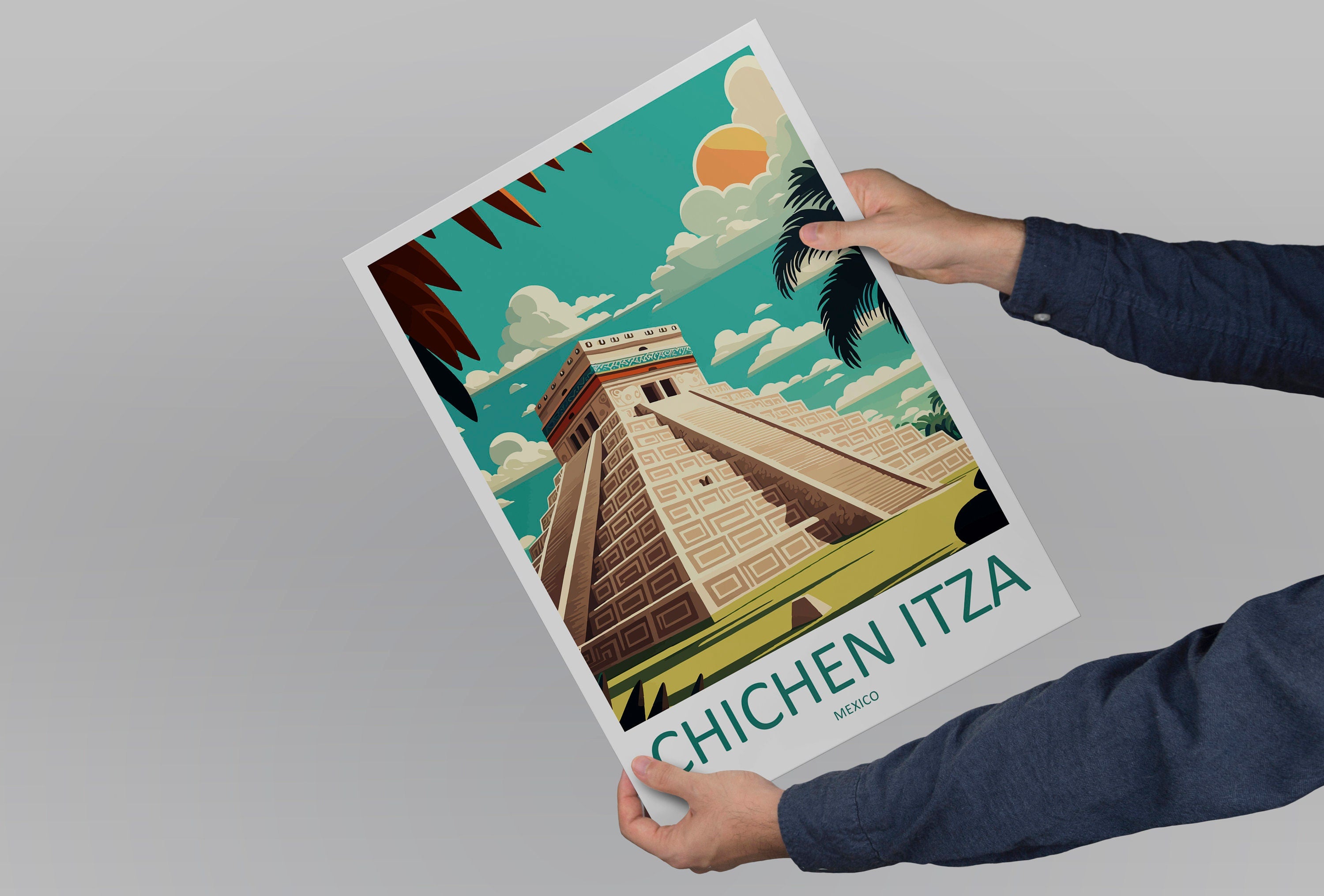 Chichen Itza Travel Print Wall Art Chichen Itza Wall Hanging Home Decoration Chichen Itza Gift Art Lovers Wall Art Print Art Chichen Itza