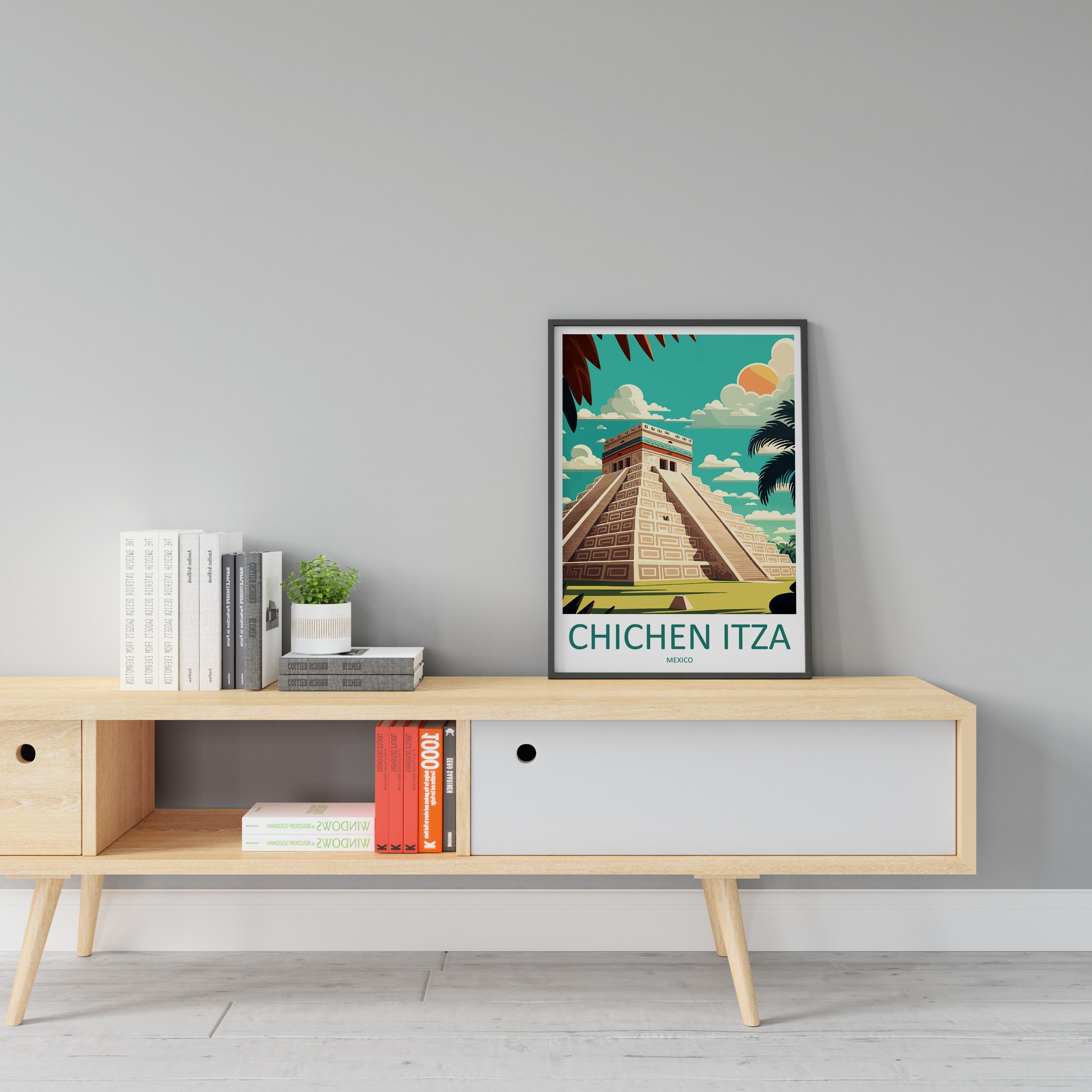 Chichen Itza Travel Print Wall Art Chichen Itza Wall Hanging Home Decoration Chichen Itza Gift Art Lovers Wall Art Print Art Chichen Itza