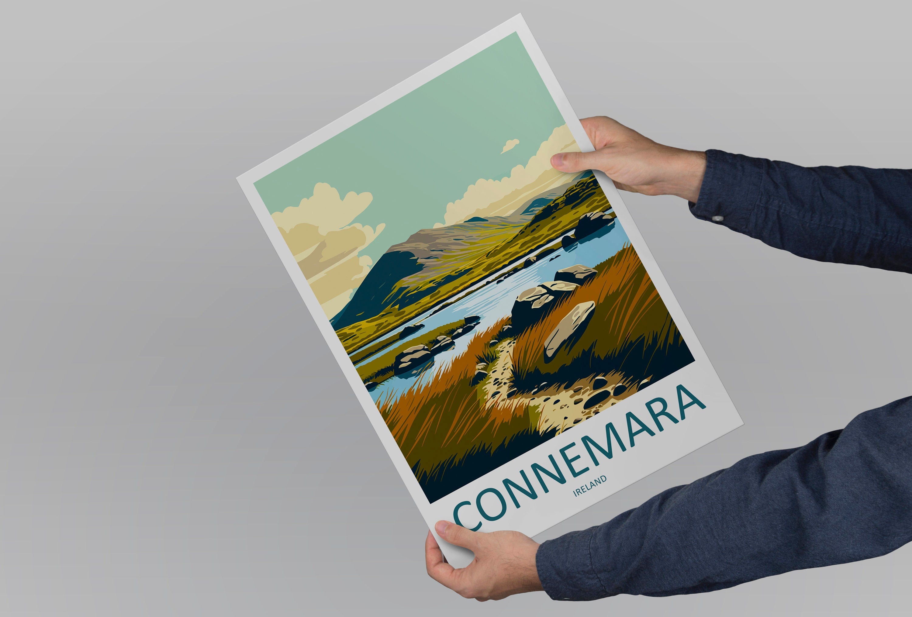 Connemara Travel Print Wall Art Connemara Wall Hanging Home Decoration Connemara Gift Art Lovers Wall Art Print Art Connemara Ireland Print