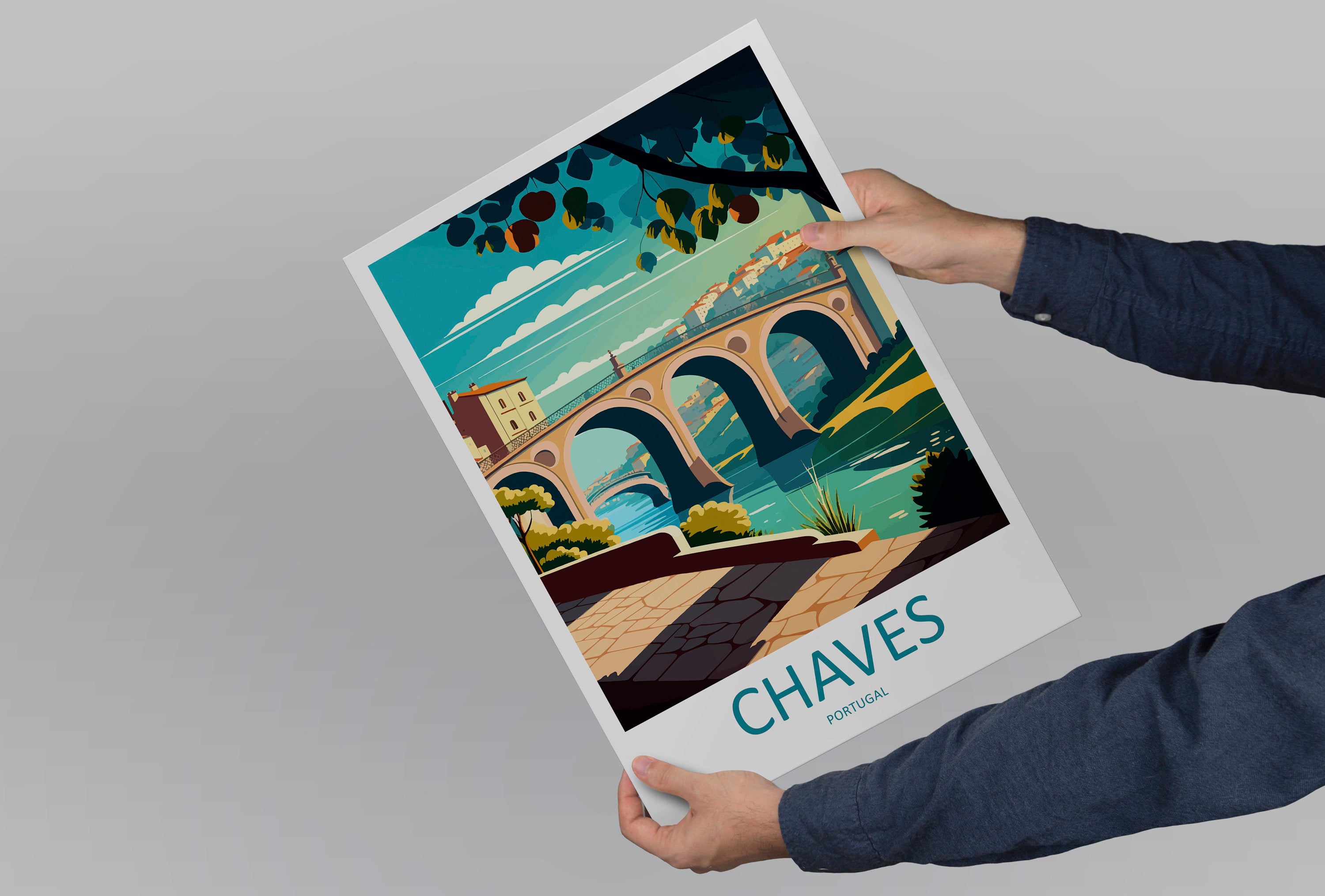 Chaves Travel Print Wall Art Chaves Wall Hanging Home Décor Chaves Gift Art Lovers Portugal Art Lover Gift Chaves Wall Décor Funchal Art