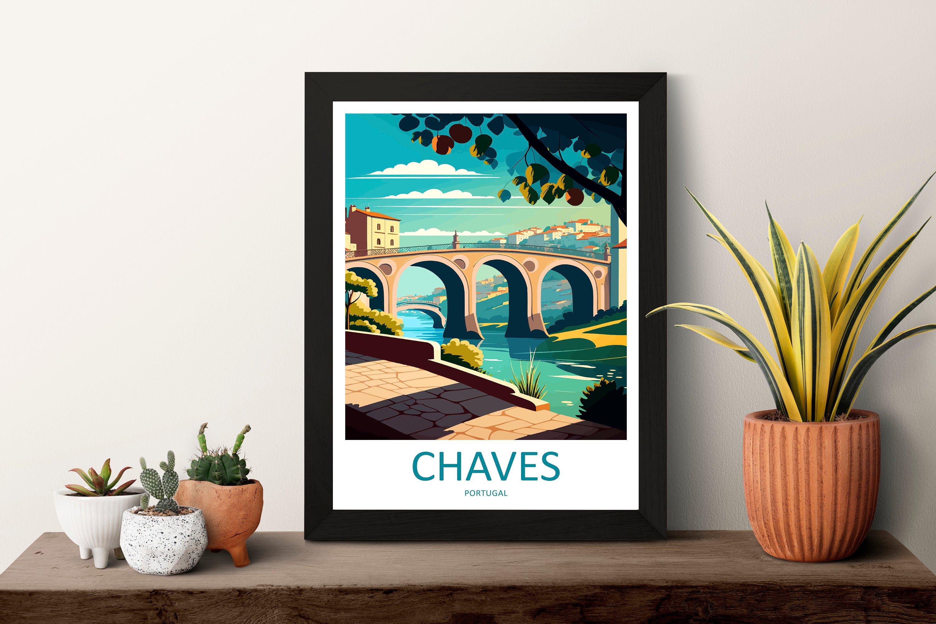 Chaves Travel Print Wall Art Chaves Wall Hanging Home Décor Chaves Gift Art Lovers Portugal Art Lover Gift Chaves Wall Décor Funchal Art