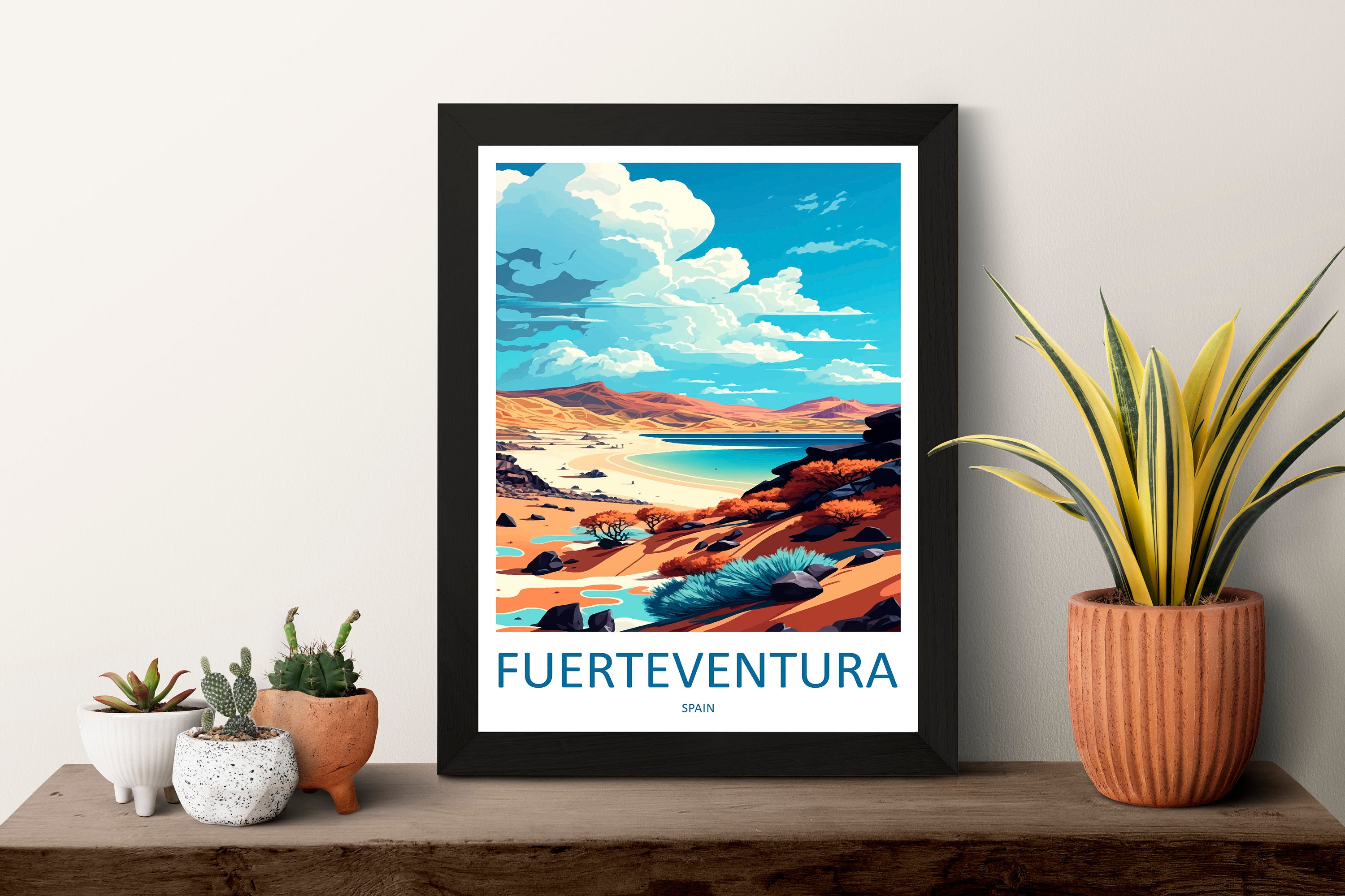 Fuerteventura Travel Print Wall Art Fuerteventura Wall Hanging Home Décor Fuerteventura Gift Art Lovers Spain Art Lover Gift Fuerteventura