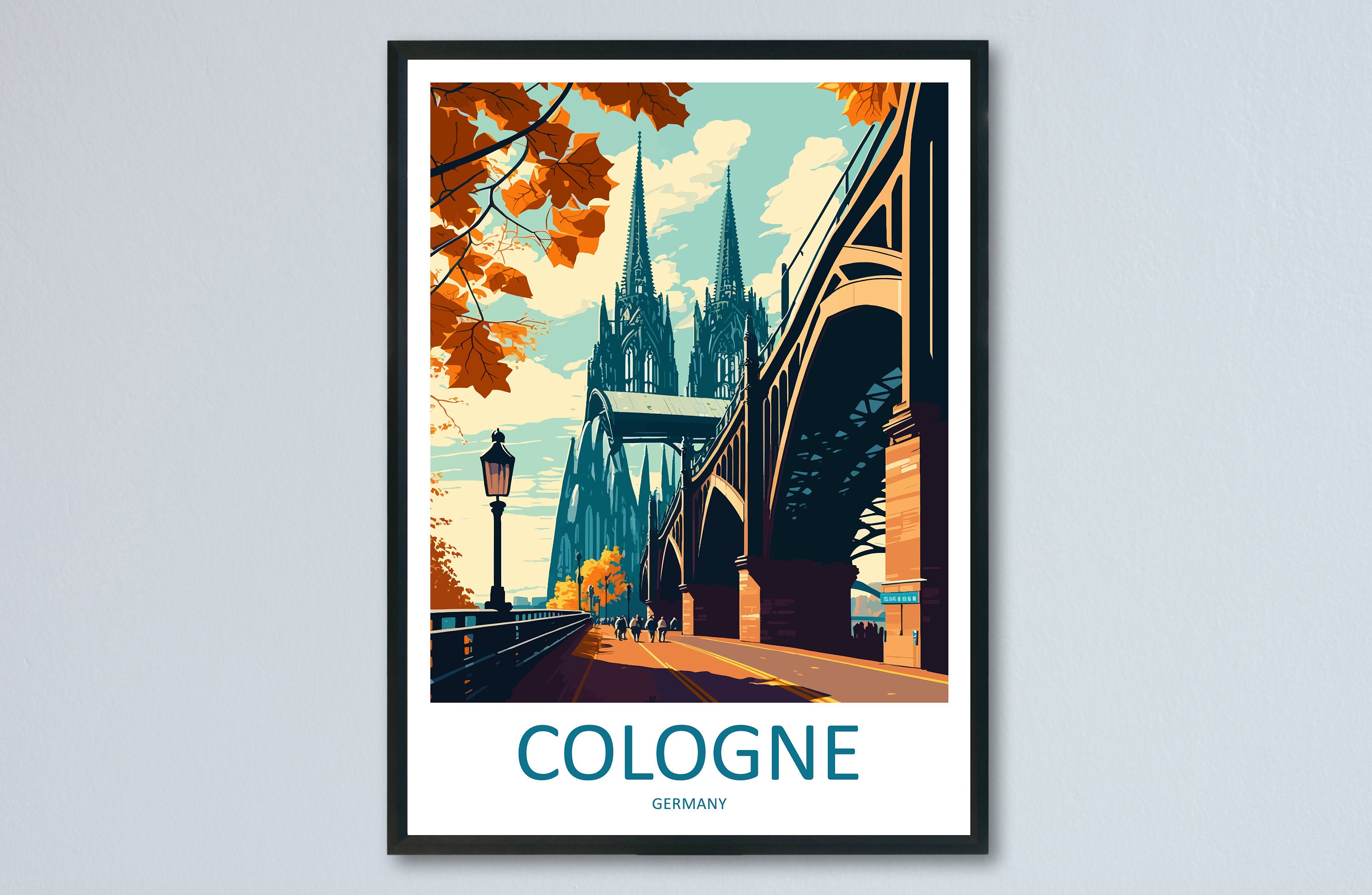 Cologne Travel Print Wall Art Cologne Wall Hanging Home Décor Cologne Gift Art Lovers Germany Art Lover Gift Cologne Wall Décor Print