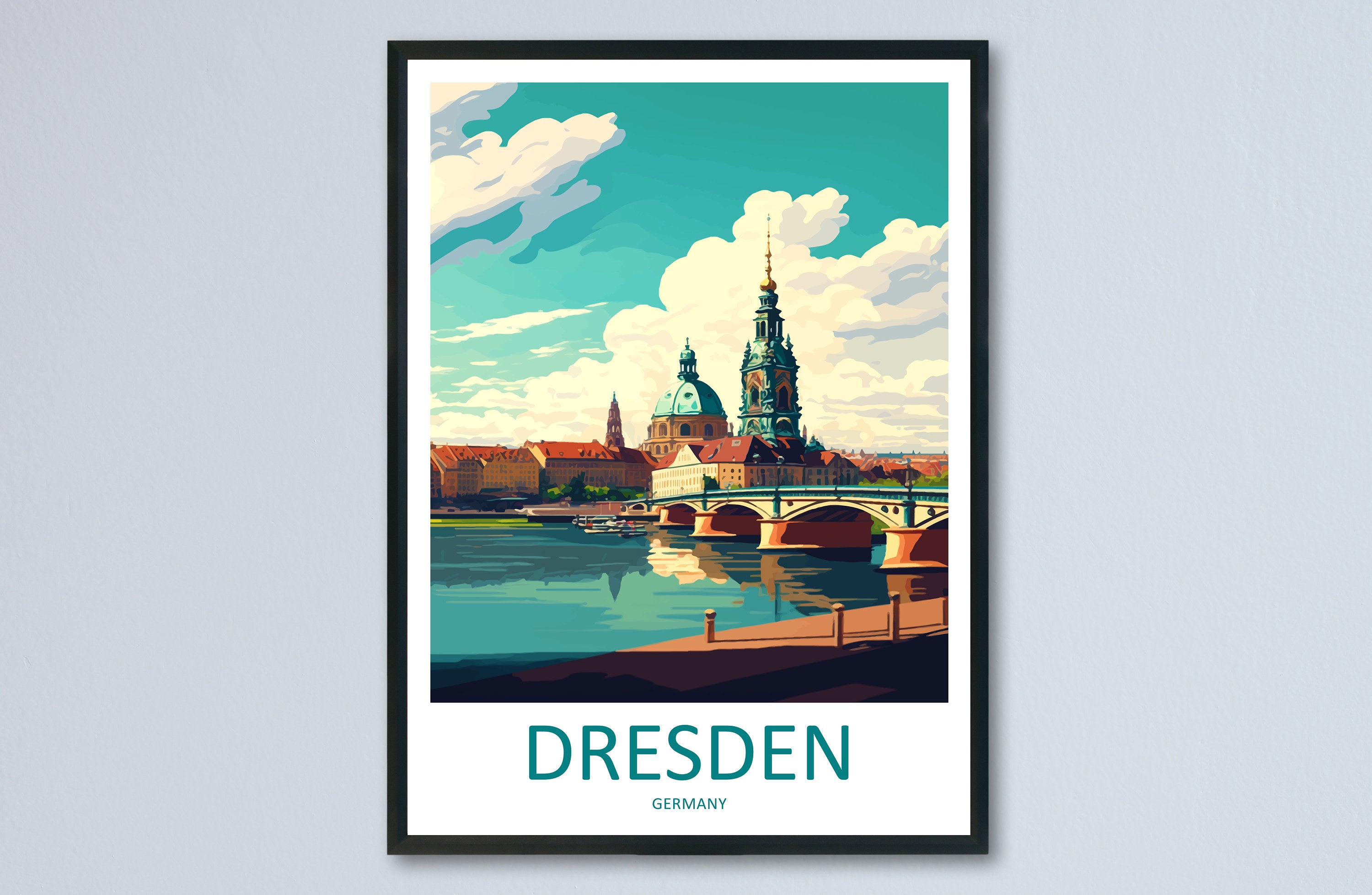 Dresden Travel Print Wall Art Dresden Wall Hanging Home Décor Dresden Gift Art Lovers Germany Art Lover Gift Dresden Wall Décor Print