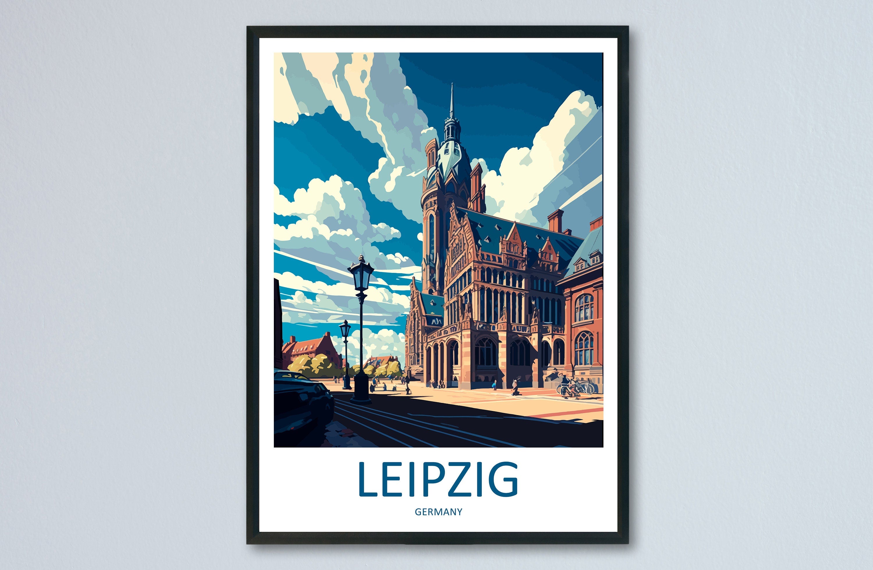 Leipzig Travel Print Wall Art Leipzig Wall Hanging Home Décor Leipzig Gift Art Lovers Germany Art Lover Gift Leipzig Wall Décor Print Gift