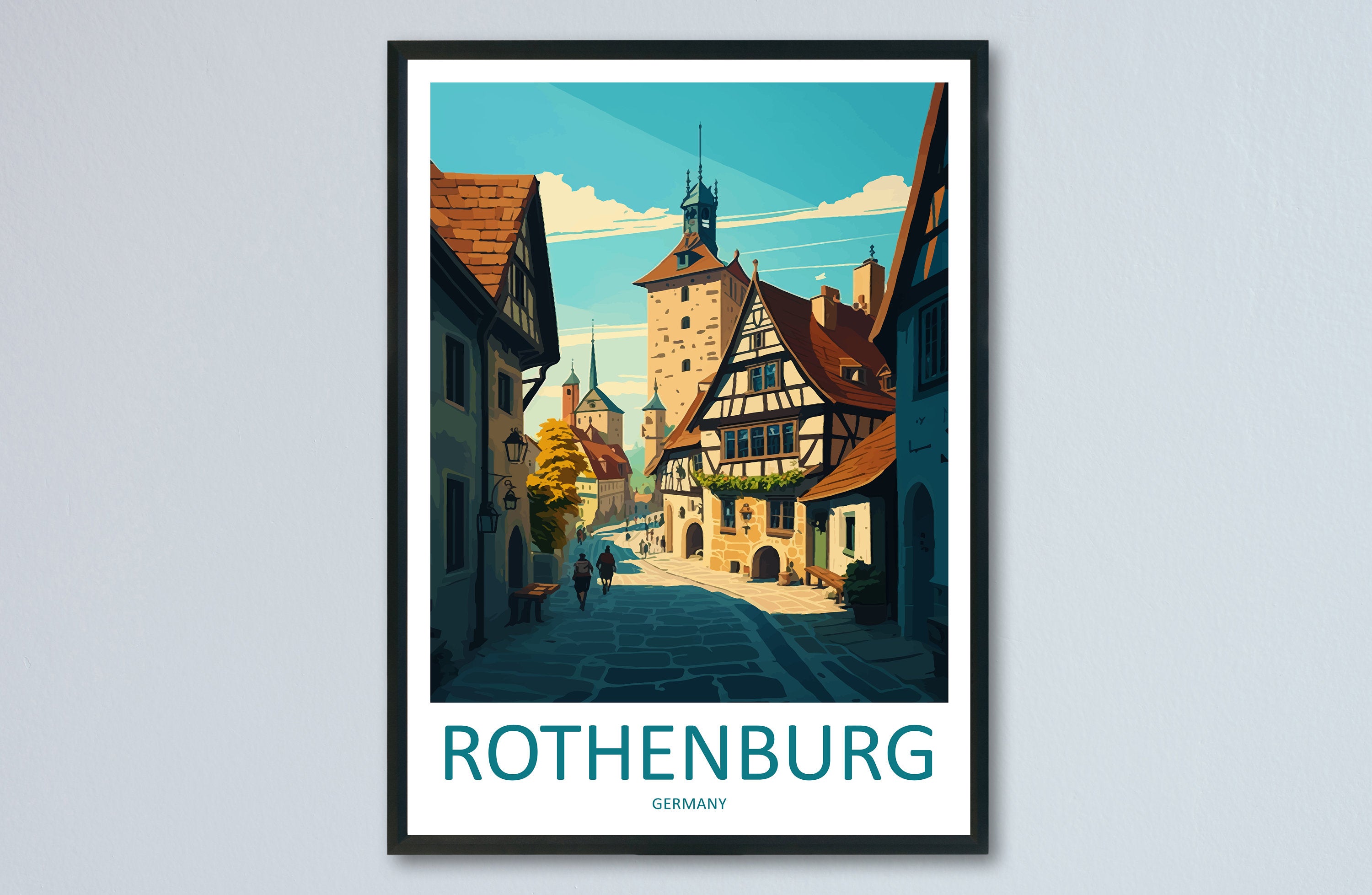 Rothenburg Travel Print Wall Art Rothenburg Wall Hanging Home Décor Rothenburg Gift Art Lovers Germany Art Lover Gift Rothenburg Wall Décor