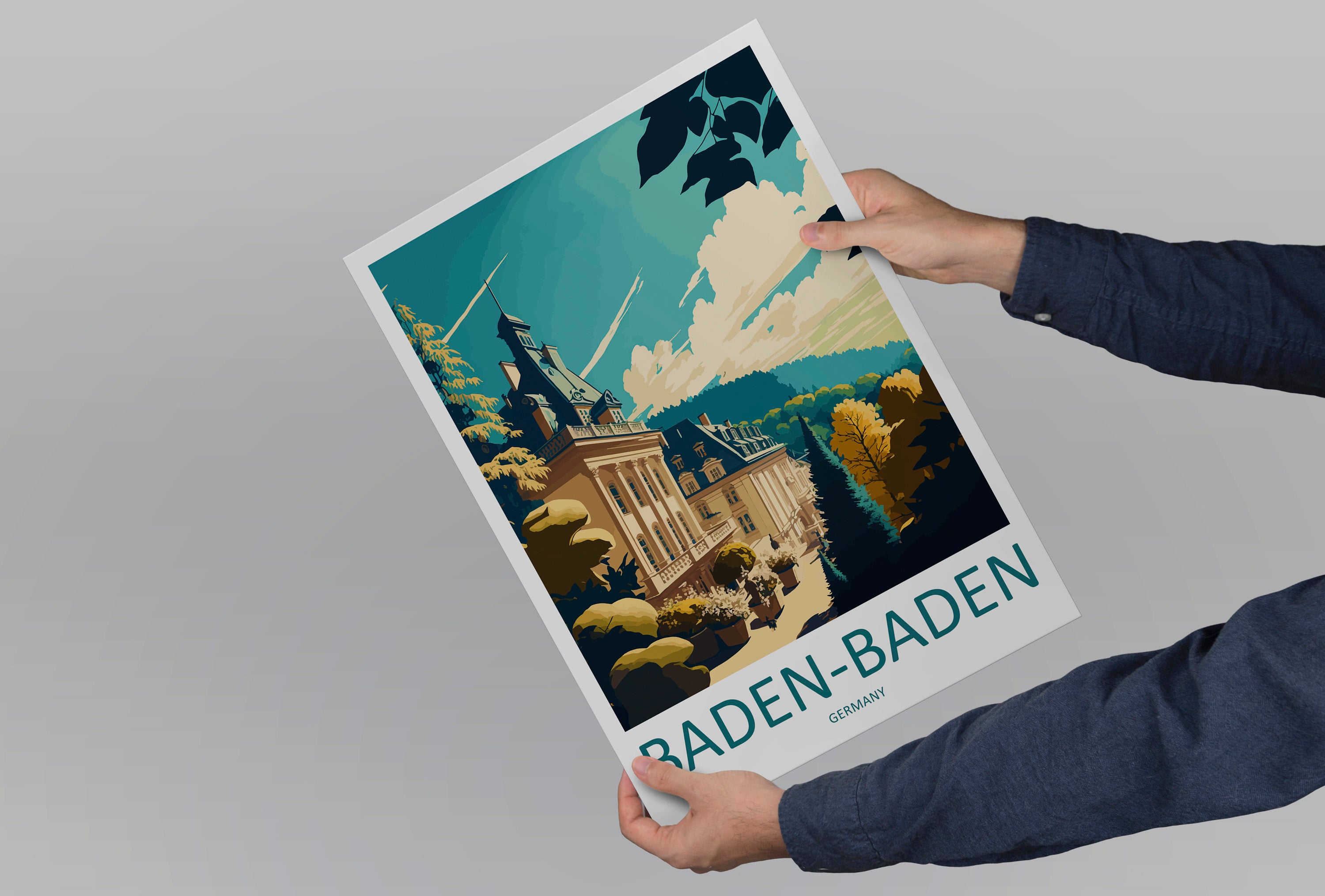 Baden-Baden Travel Print Wall Art Baden-Baden Wall Hanging Home Décor Baden-Baden Gift Art Lovers Germany Art Lover Gift Baden-Baden Art