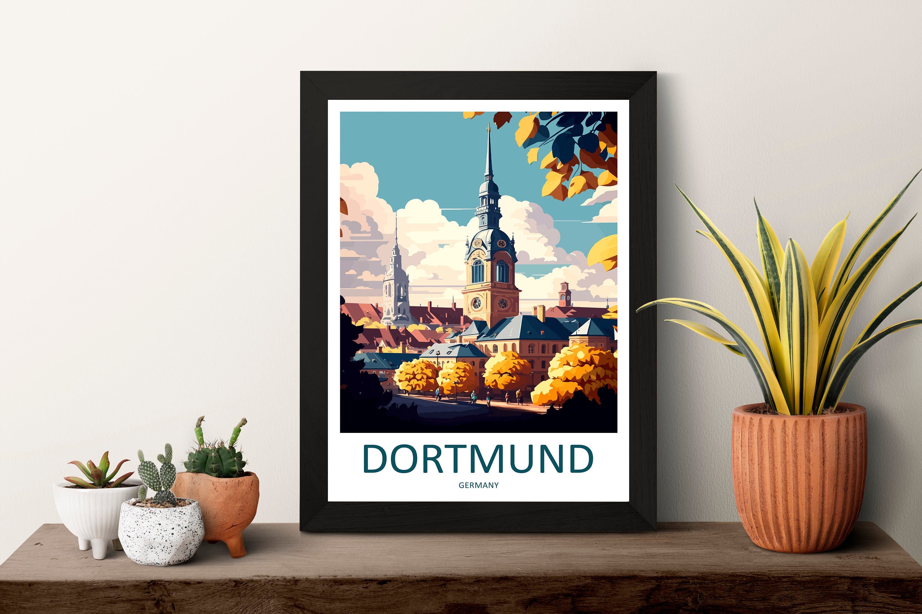 Dortmund Travel Print Wall Art Dortmund Wall Hanging Home Décor Dortmund Gift Art Lovers Germany Art Lover Gift Dortmund Art Travel Gift