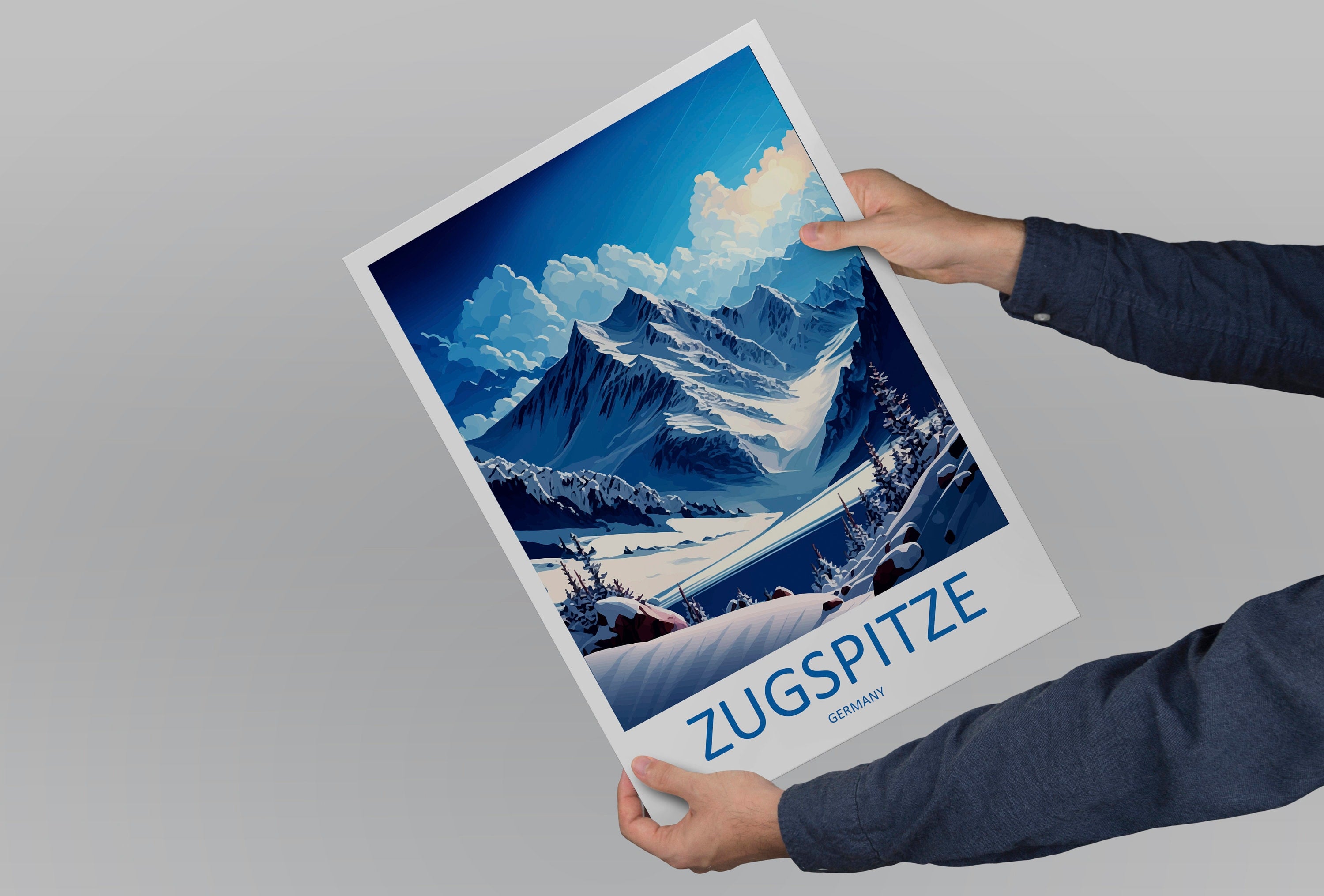 Zugspitze Travel Print Wall Art Zugspitze Wall Hanging Home Décor Zugspitze Gift Art Lovers Germany Art Lover Gift Zugspitze Art Travel Gift